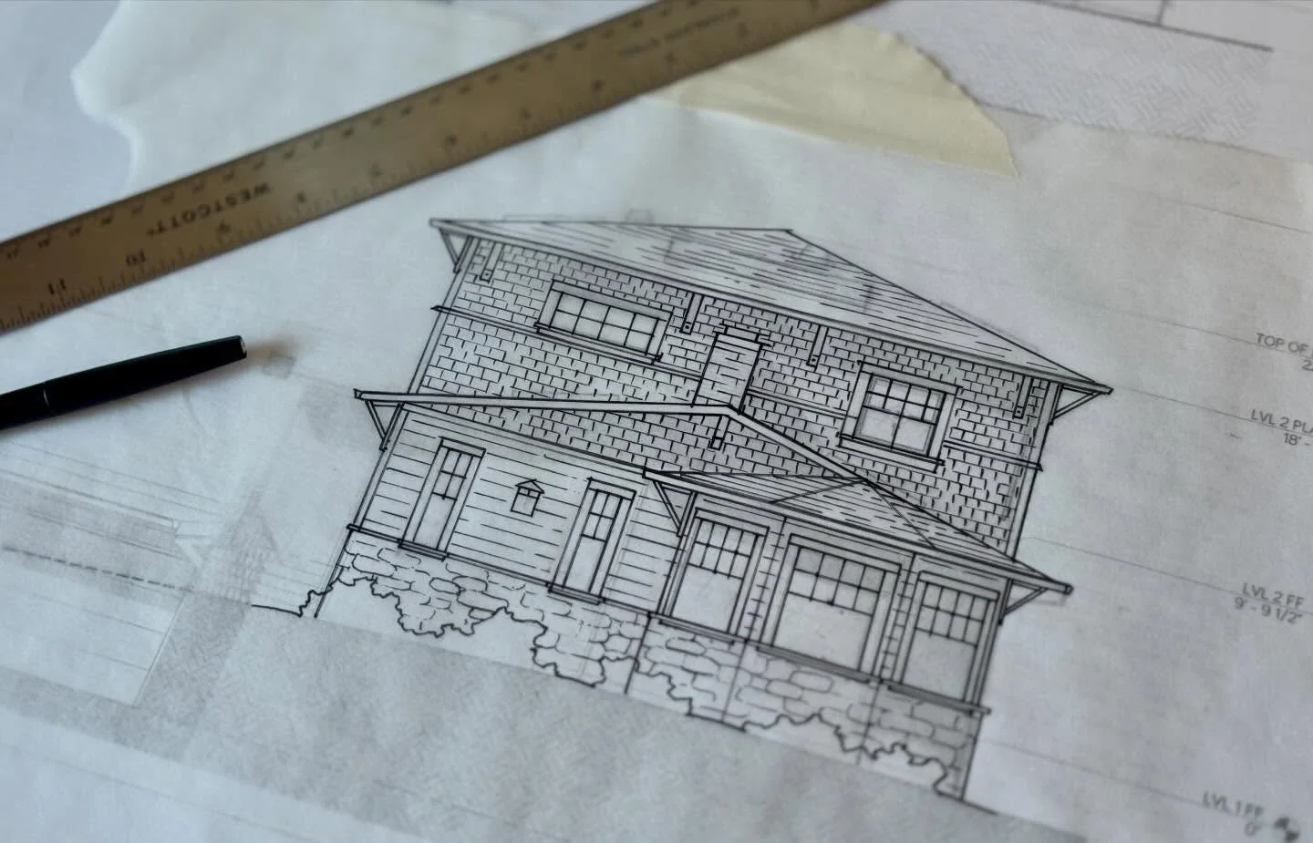 7am-9am is a special time of day when methodical, uninterrupted work gets completed 👌 Hand drafting is still so rewarding, even if CAD is more efficient. 

#architechture #craftsman #drafting