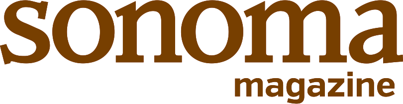 Sonoma Magazine logo in brown text.