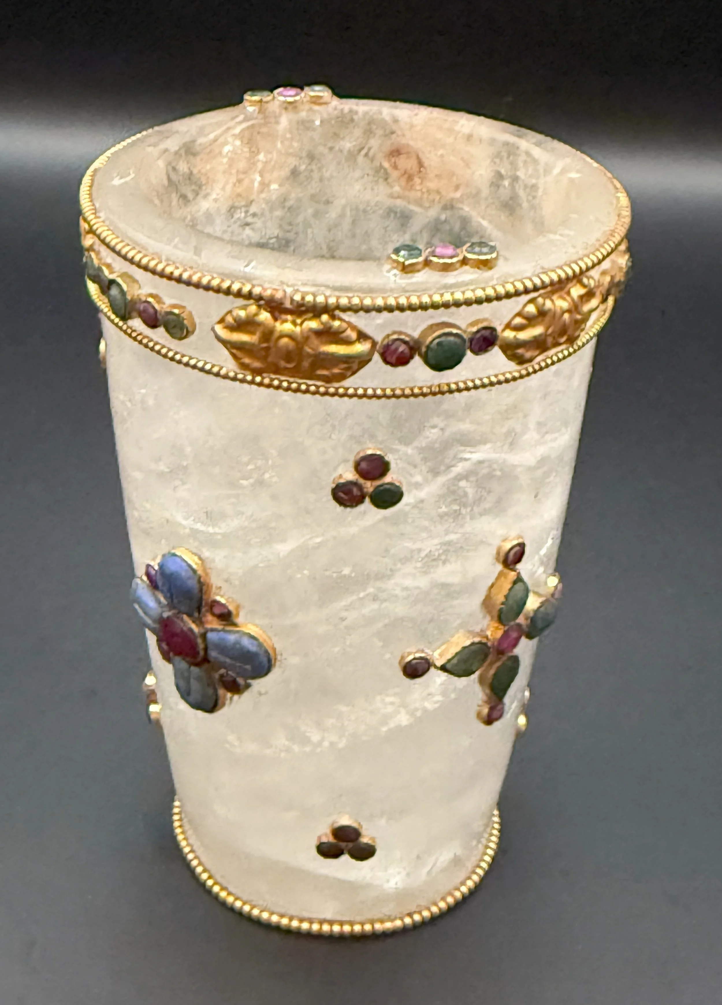 Crystal Glass (Coral Flower design-B)