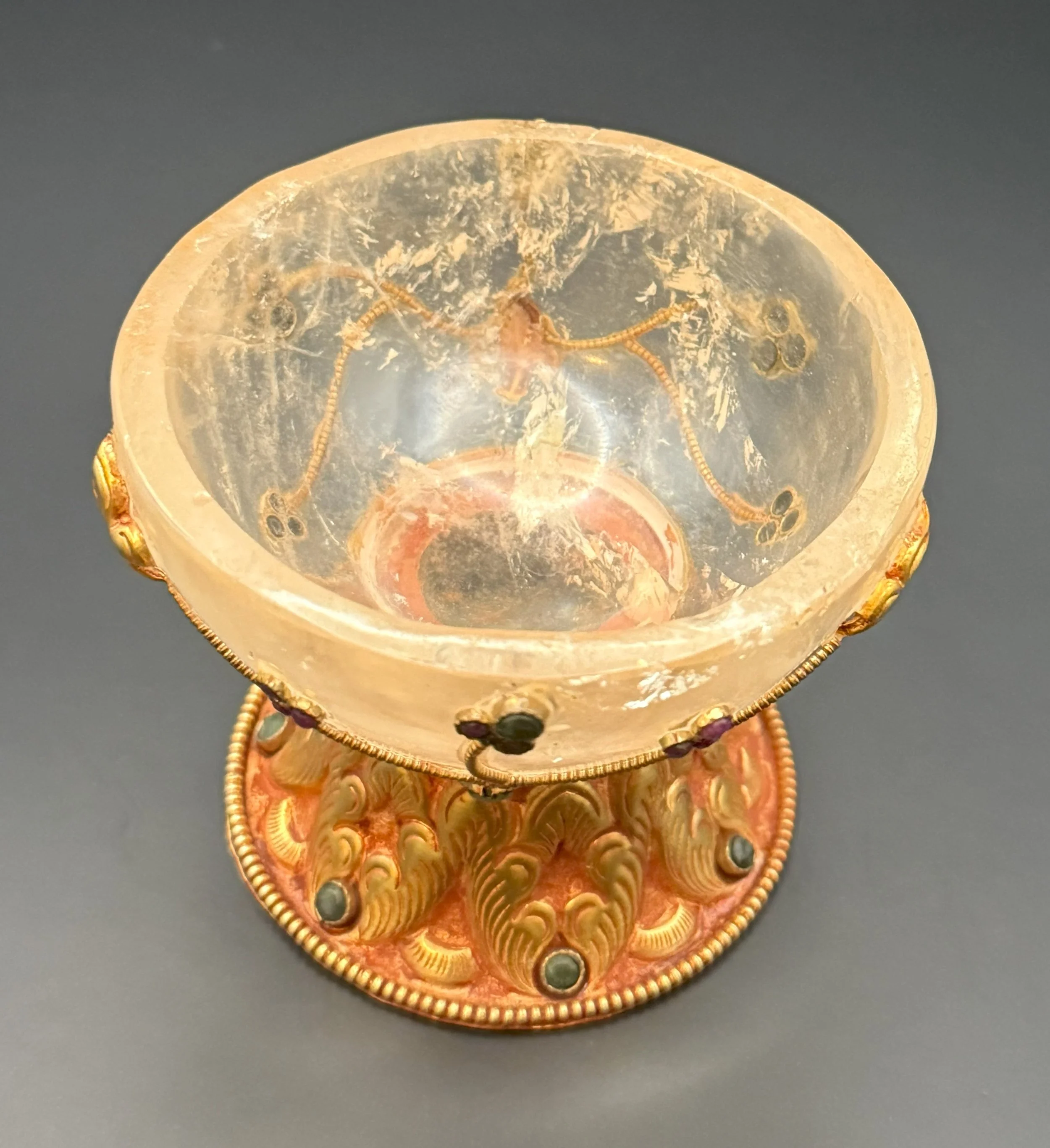 Crystal Bowl with Metal (Small-A)