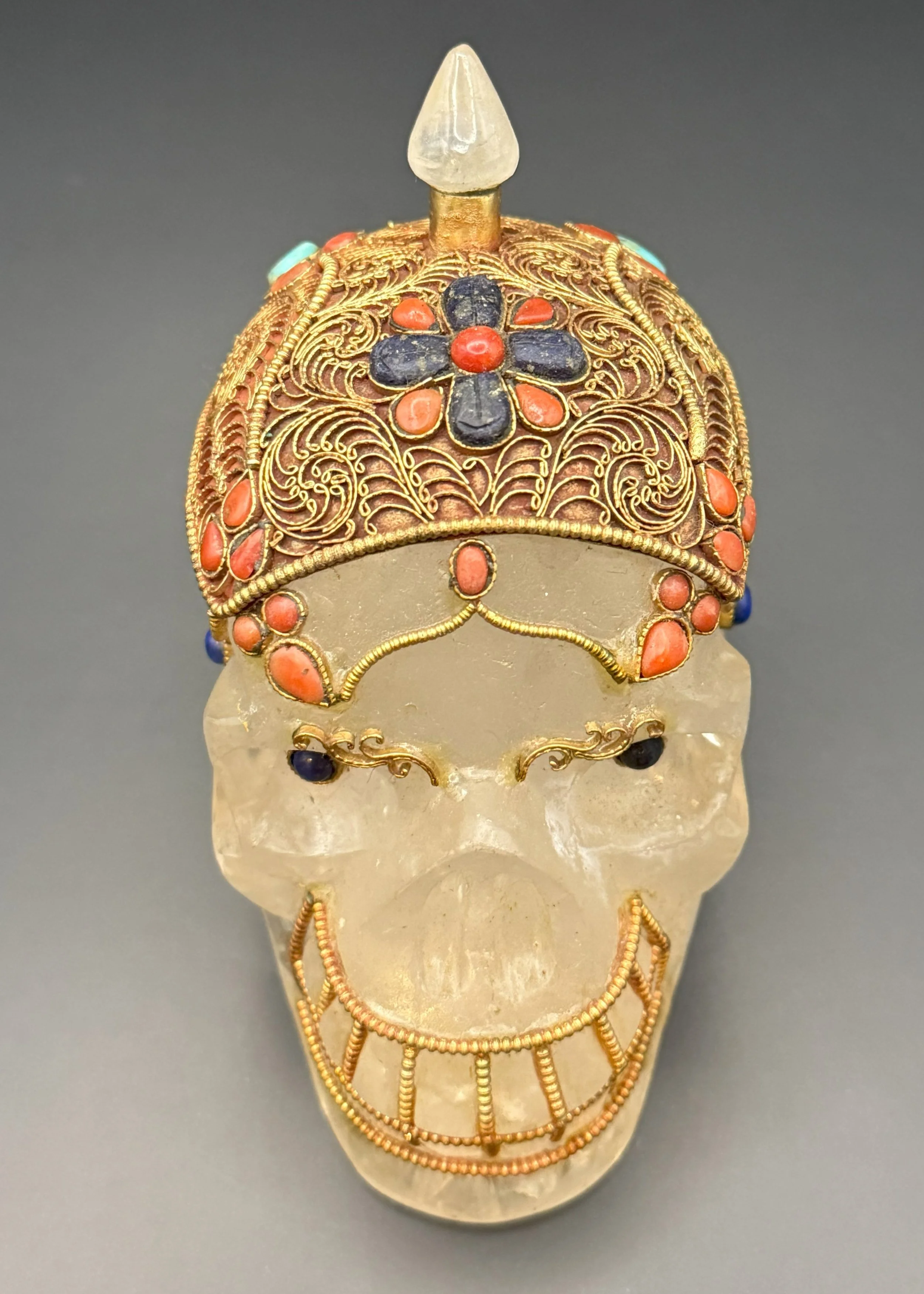 Crystal Skull (with Metal and Gems - Large)