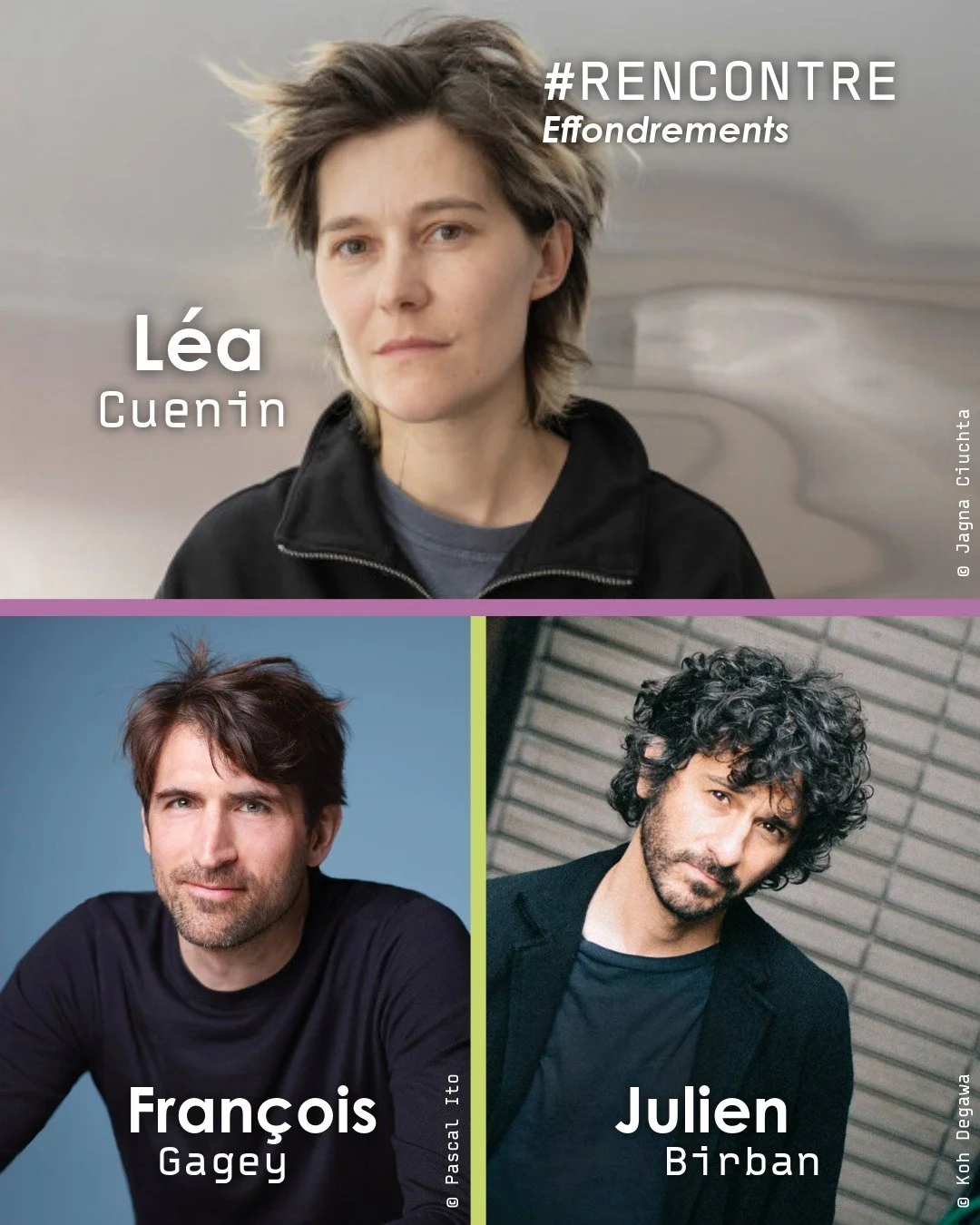 🖌 𝗜𝗡𝗩𝗜𝗧𝗘́𝗦 #FDL2026 🧡
"Effondrements", une rencontre litt&eacute;raire avec nos invit&eacute;s L&eacute;a Cuenin @leacuenin (Memory Palace, @editionsrivages), Fran&ccedil;ois Gagey @francoisgagey (Combustions, @editionsalbinmichel)