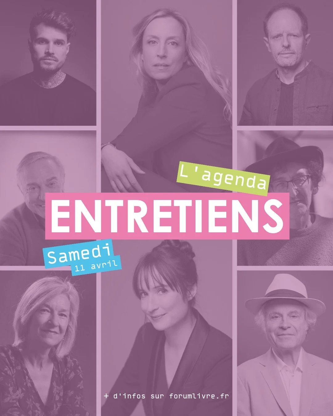 🗓 𝗟'𝗔𝗚𝗘𝗡𝗗𝗔 𝗗𝗨 #FDL2026 : 𝗟𝗘𝗦 𝗘𝗡𝗧𝗥𝗘𝗧𝗜𝗘𝗡𝗦 𝗗𝗨 𝗦𝗔𝗠𝗘𝗗𝗜🧡
🎤 D&eacute;couvrez l'agenda des entretiens litt&eacute;raires du samedi !
La programmation s'annonce riche et passionnante : Allain Bougrain-Dubourg @allain_bougrain_