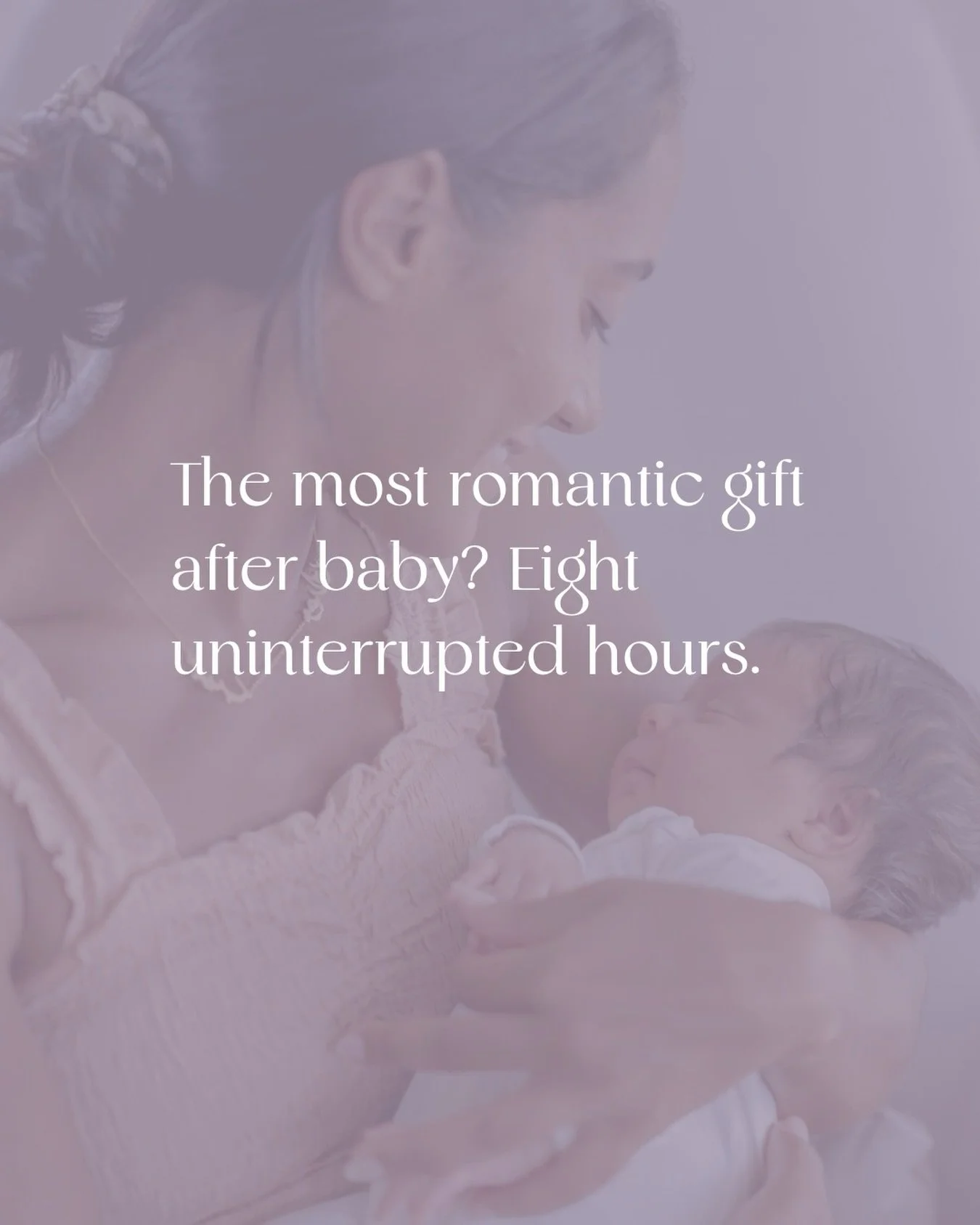 🌙 Not in a grand gesture kind of way.
In a &ldquo;she finally got to breathe&rdquo; kind of way.

A stretch of time where she isn&rsquo;t listening for the baby.
Isn&rsquo;t on alert.
Isn&rsquo;t needed for a little while.

Just rest.

I&rsquo;ve se