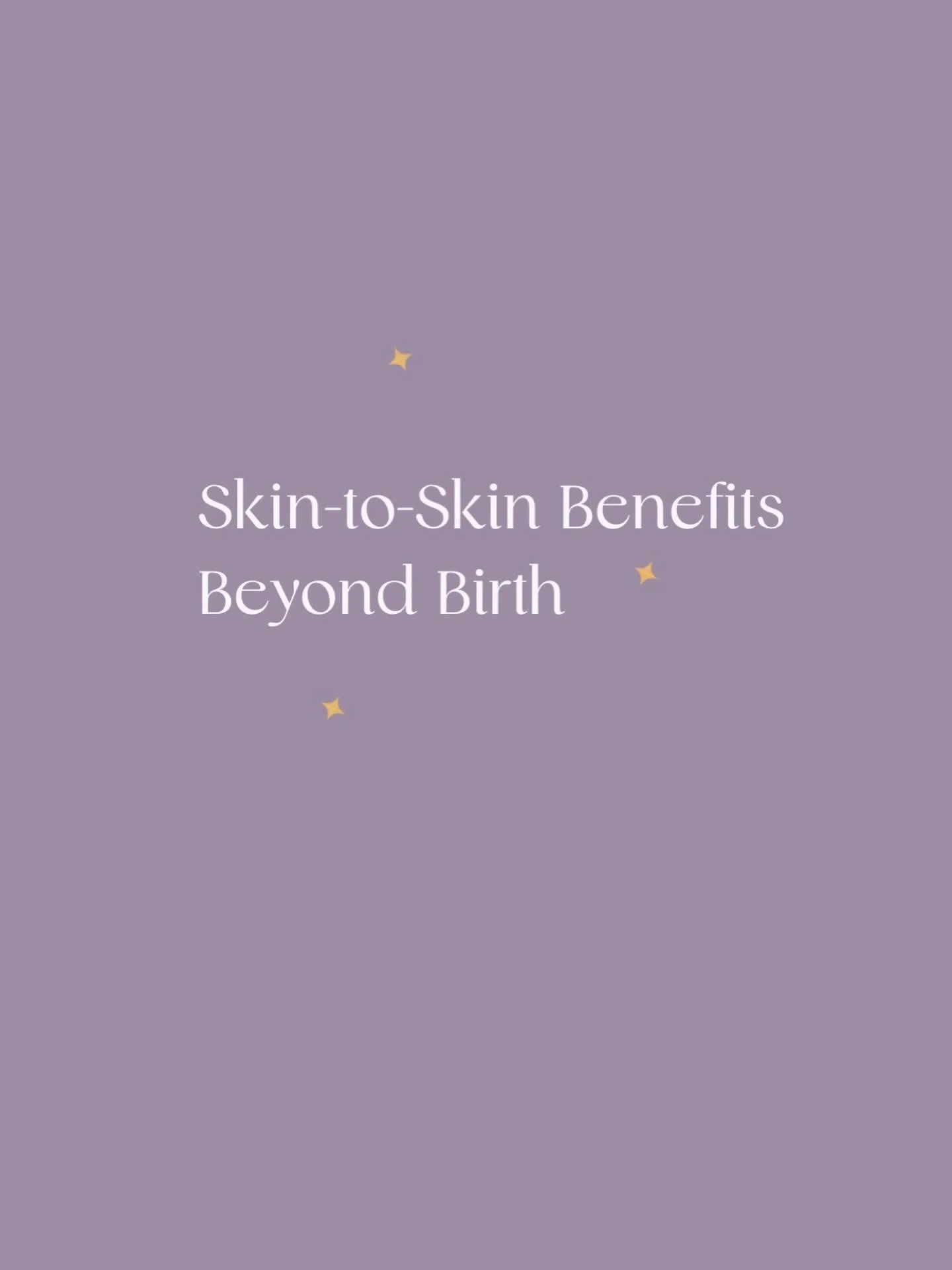 🌙 Many people associate skin-to-skin contact with the moments immediately after birth, but its benefits continue well into the newborn period and beyond.

✨ Helps regulate baby&rsquo;s temperature
✨ Promotes bonding and attachment
✨ Encourages feedi