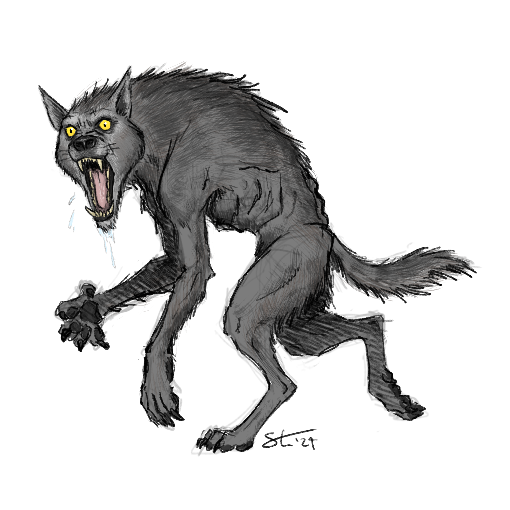 The Beast of Bray Road/Dogman, a "real" werewolf reported throughout the American Midwest. Featured in a Tetrapod Zoology article by Dr. Darren Naish.