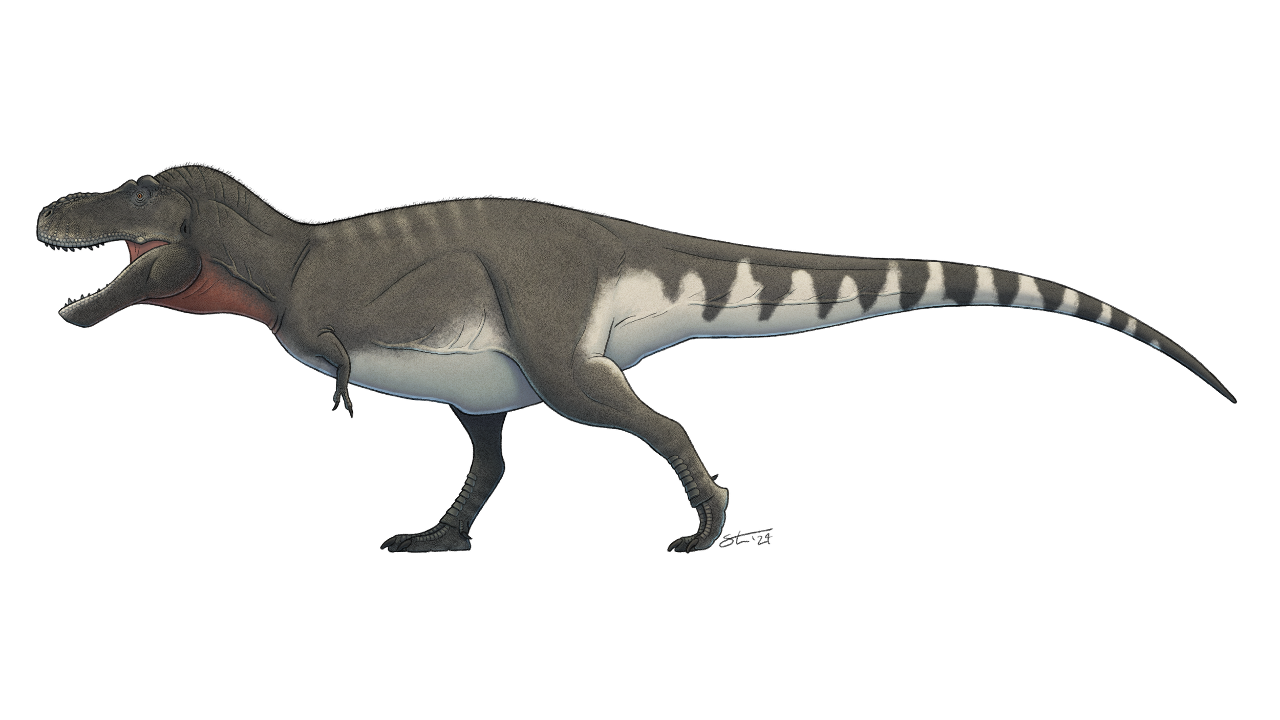 T. rex, based on the design from Walking with Dinosaurs.