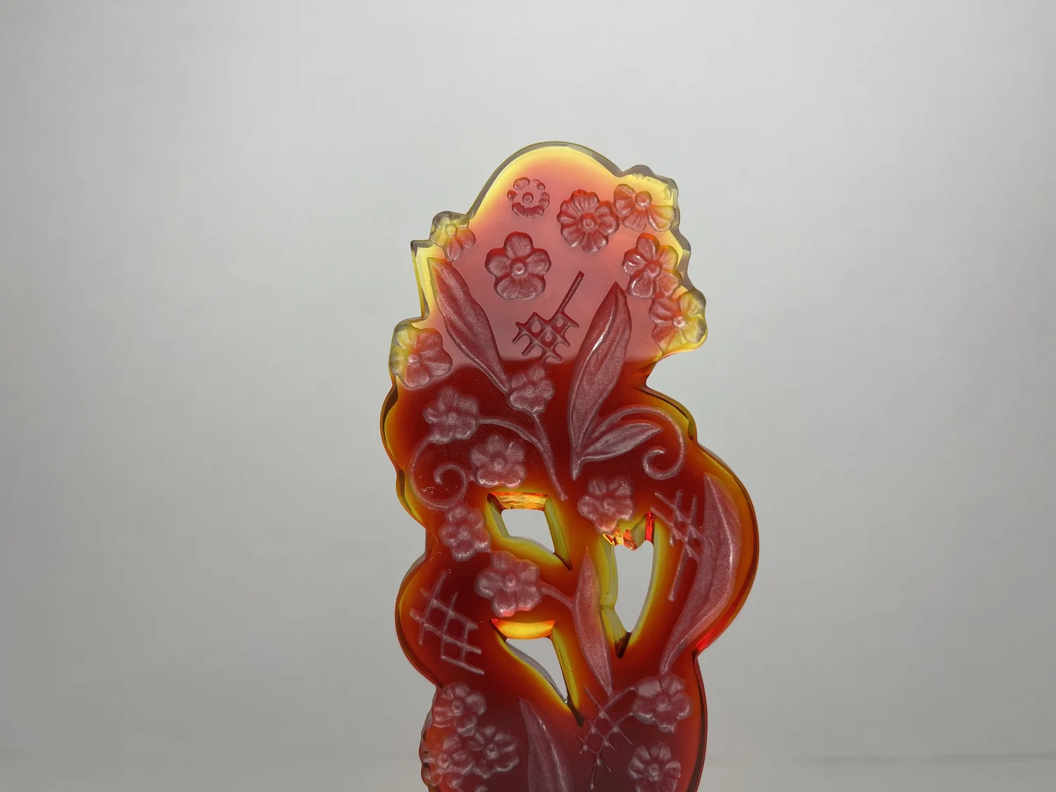 Signed Antique J. Pesnicak Ruby Art Deco Glass Perfume Bottle