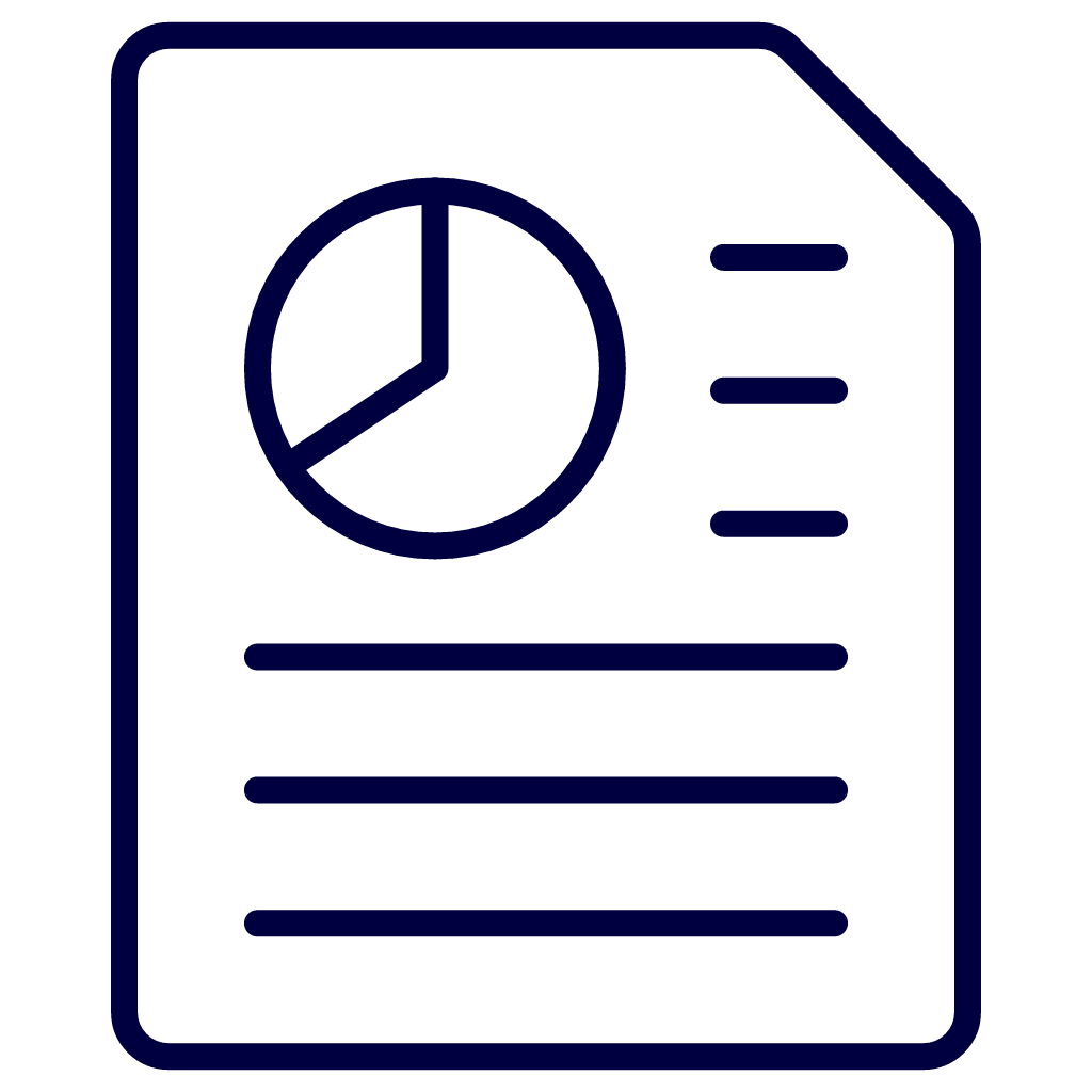 Client reporting example page line art