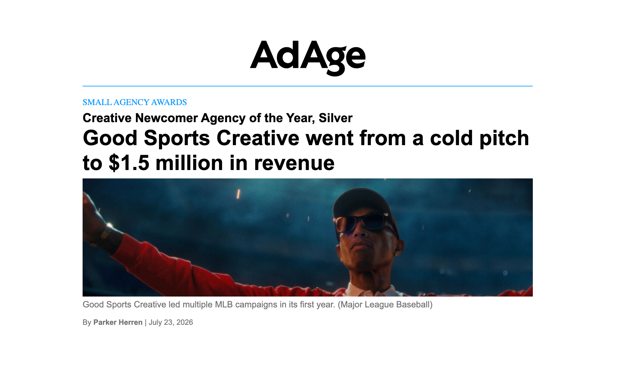 2026 AD AGE Newcomer Agency of the Year 
