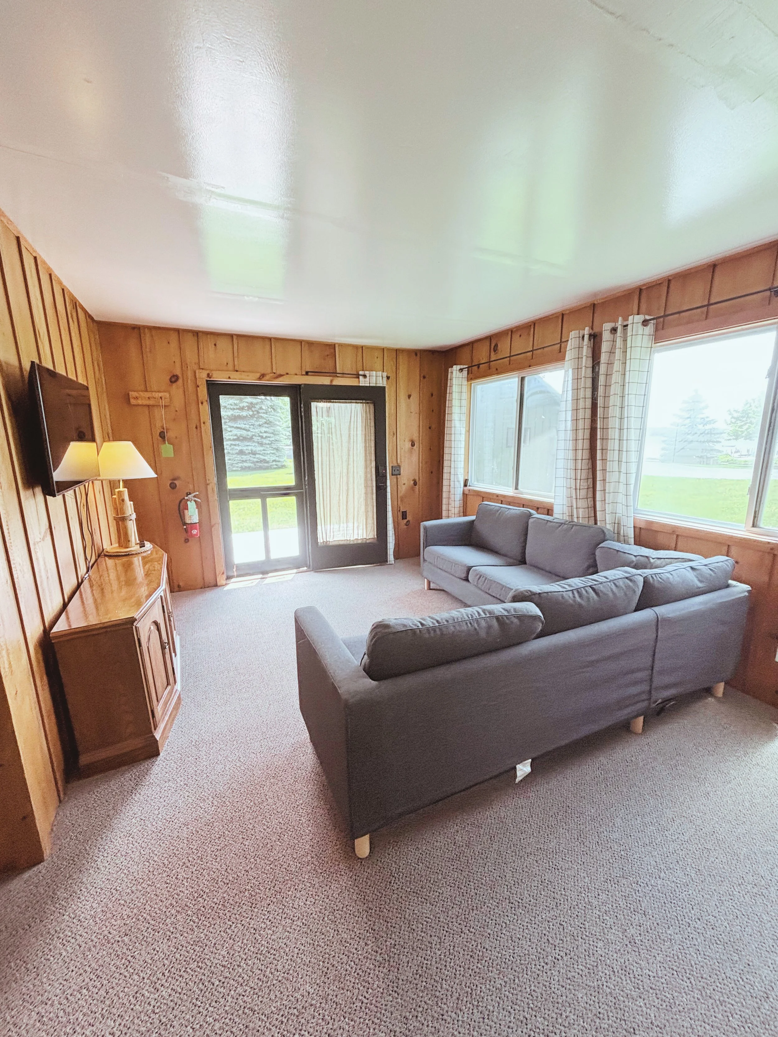 Sitting area with lake view