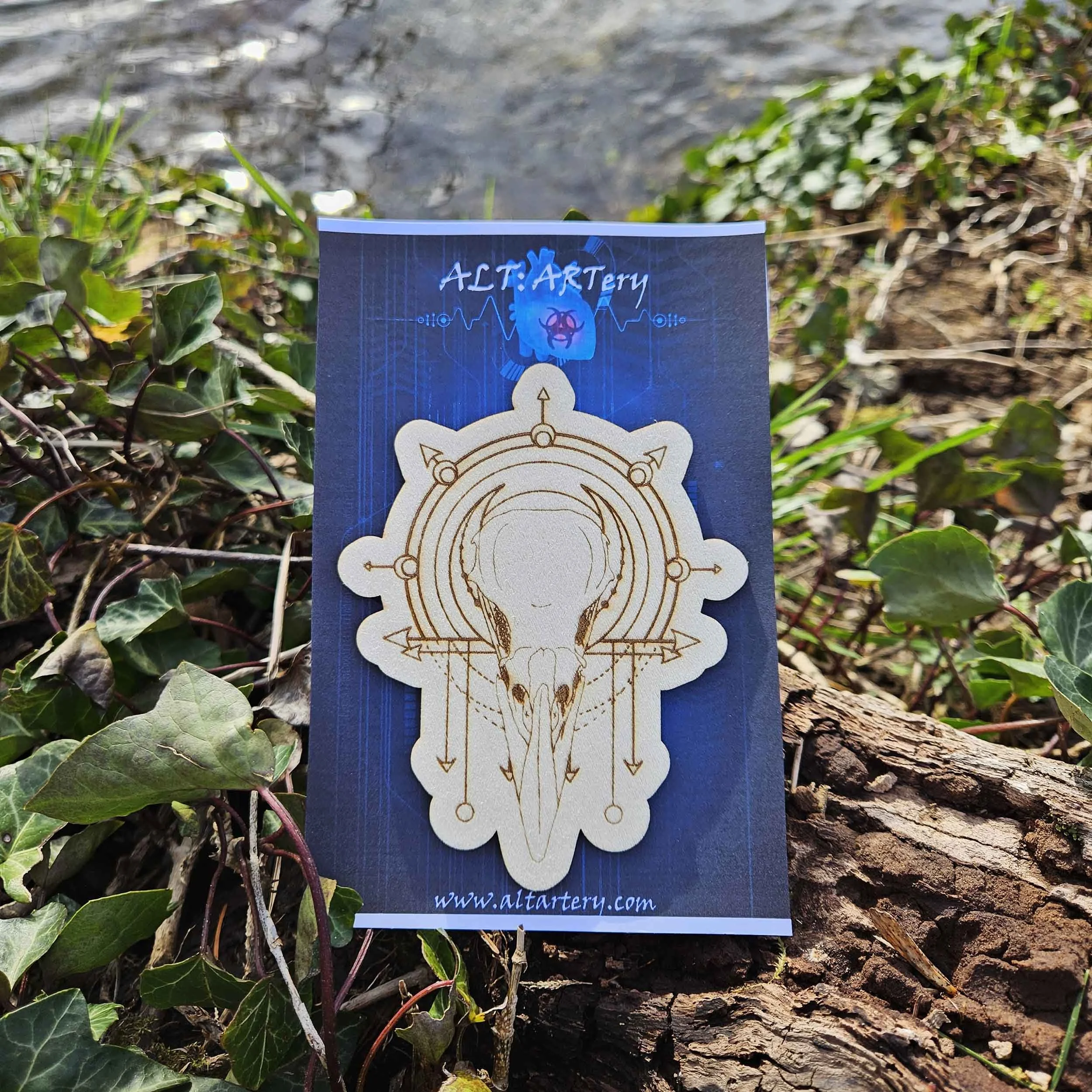 Raven Skull w/ Geometry