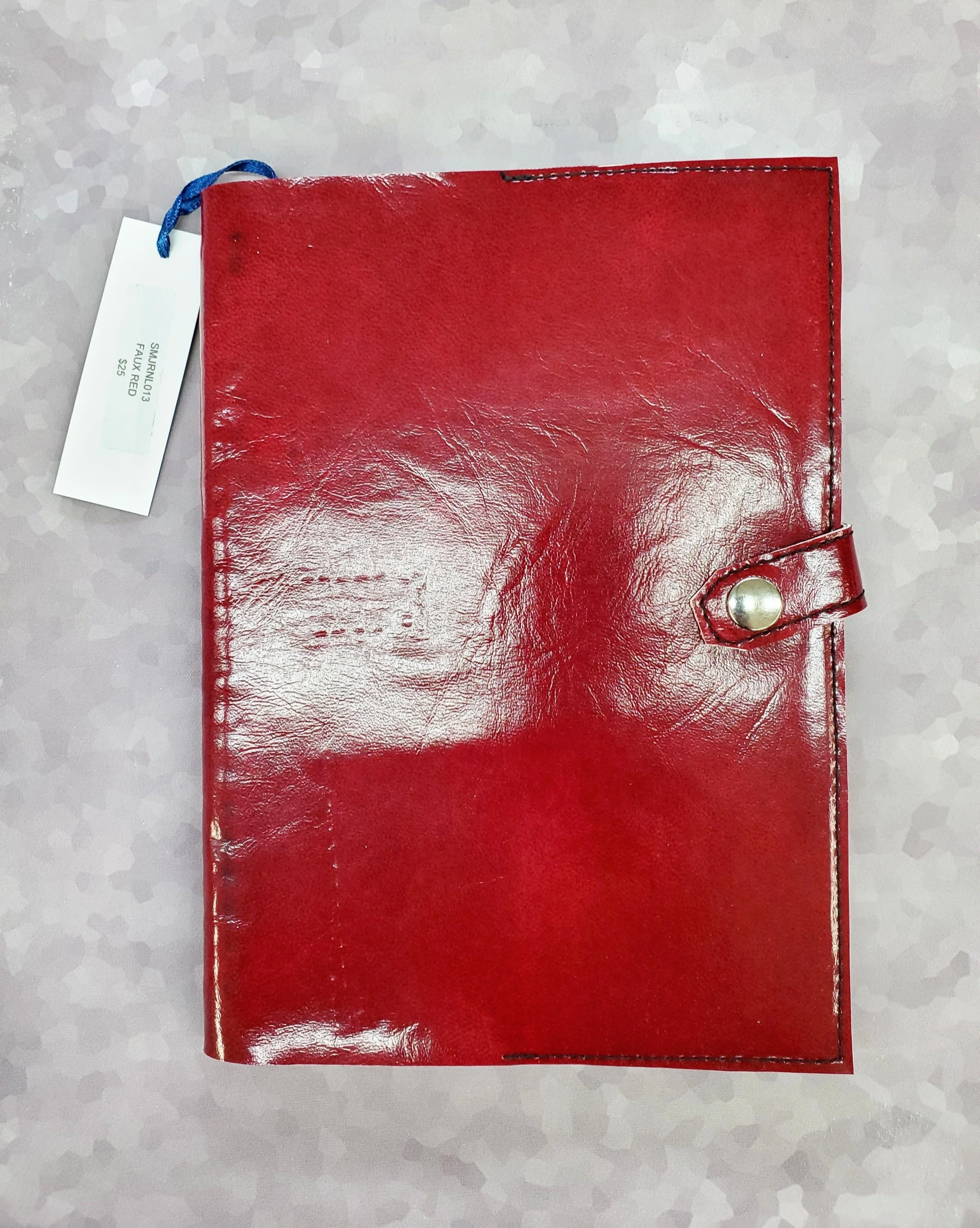 5 x 8" Red Faux Leather Journal