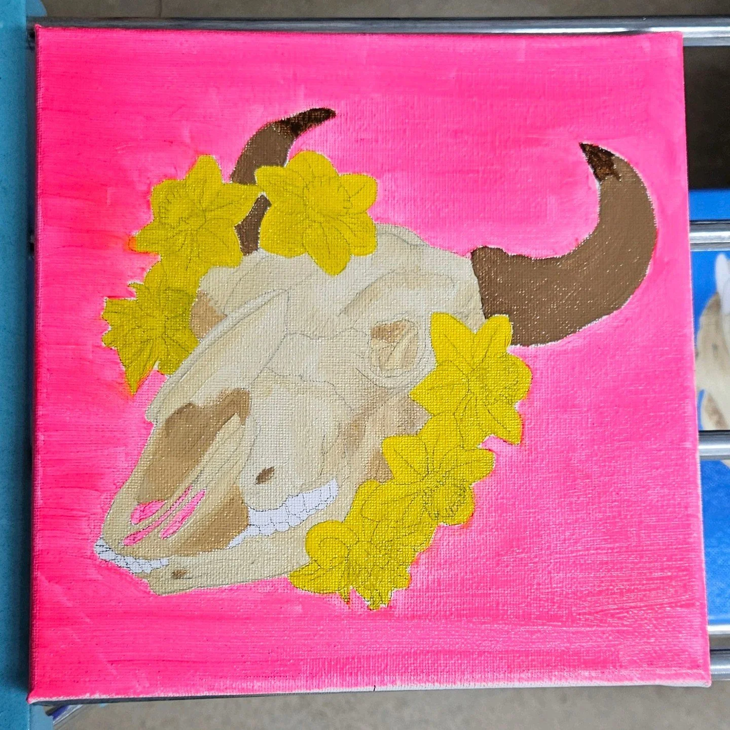 🎨 It's been a while since I touched my oil paints. 🖌

 After so long, I was honestly afraid to pick them back up again, but I pushed myself and now I remember the joy and serenity they bring to my life. I already have another 4 canvases drawn up an