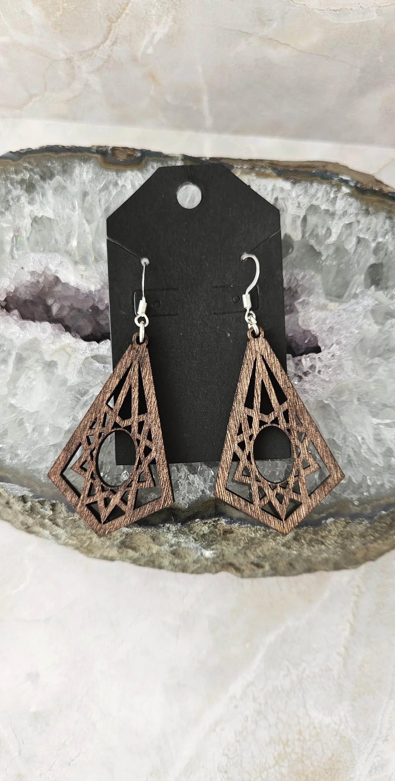 Wood Geometry Earrings
