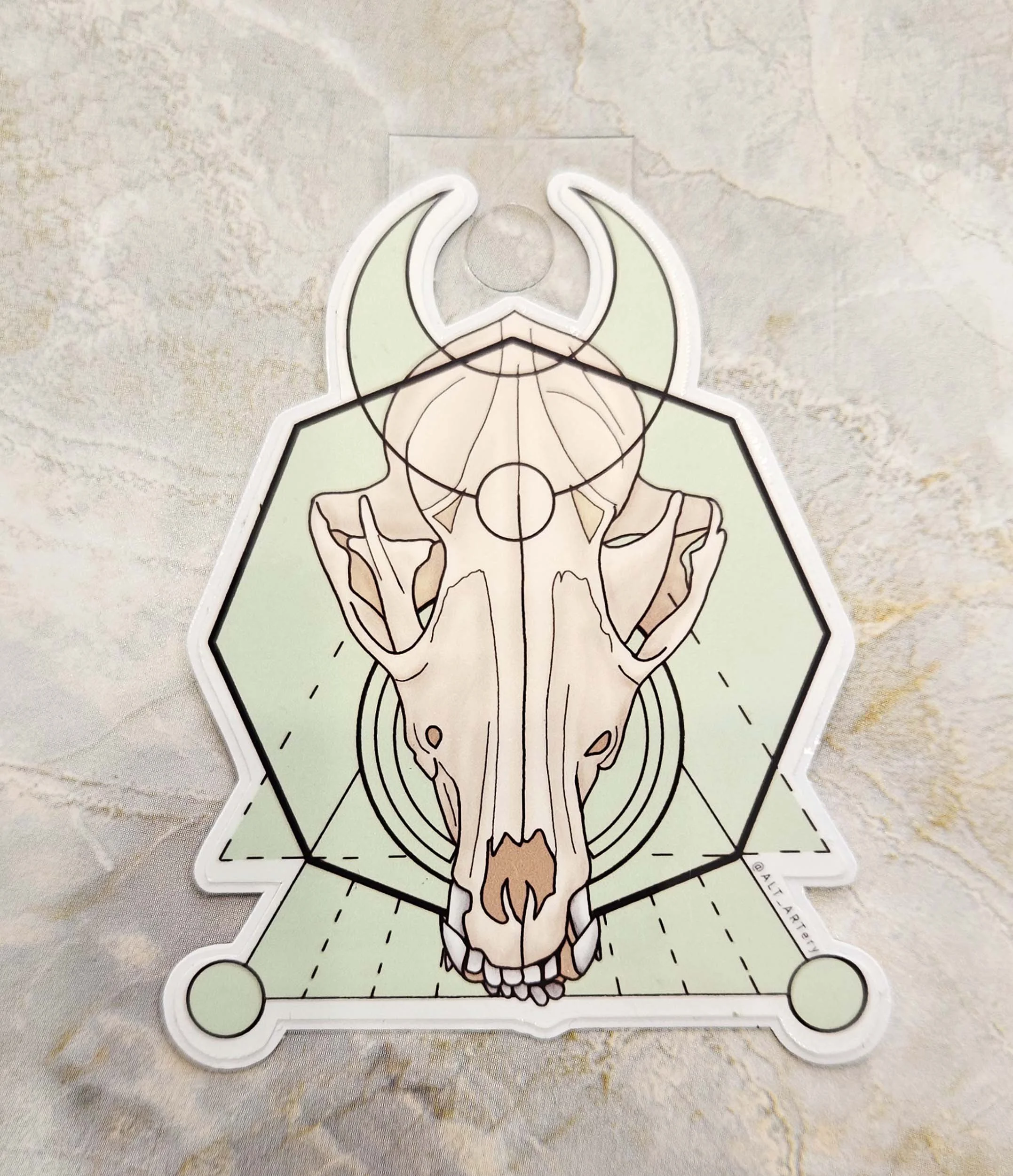 Fox Skull with Geometry Sticker