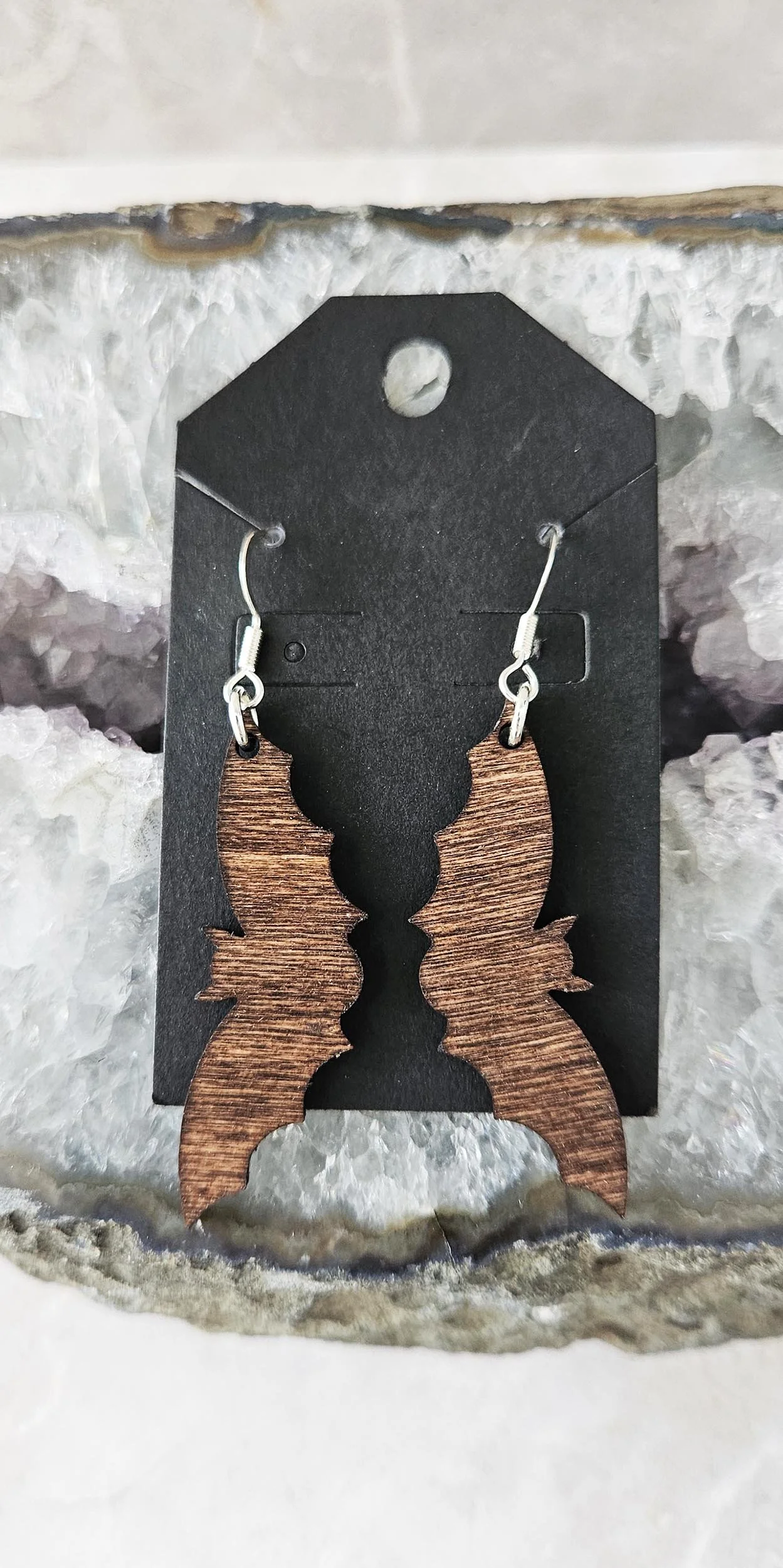Wood Bat Earrings