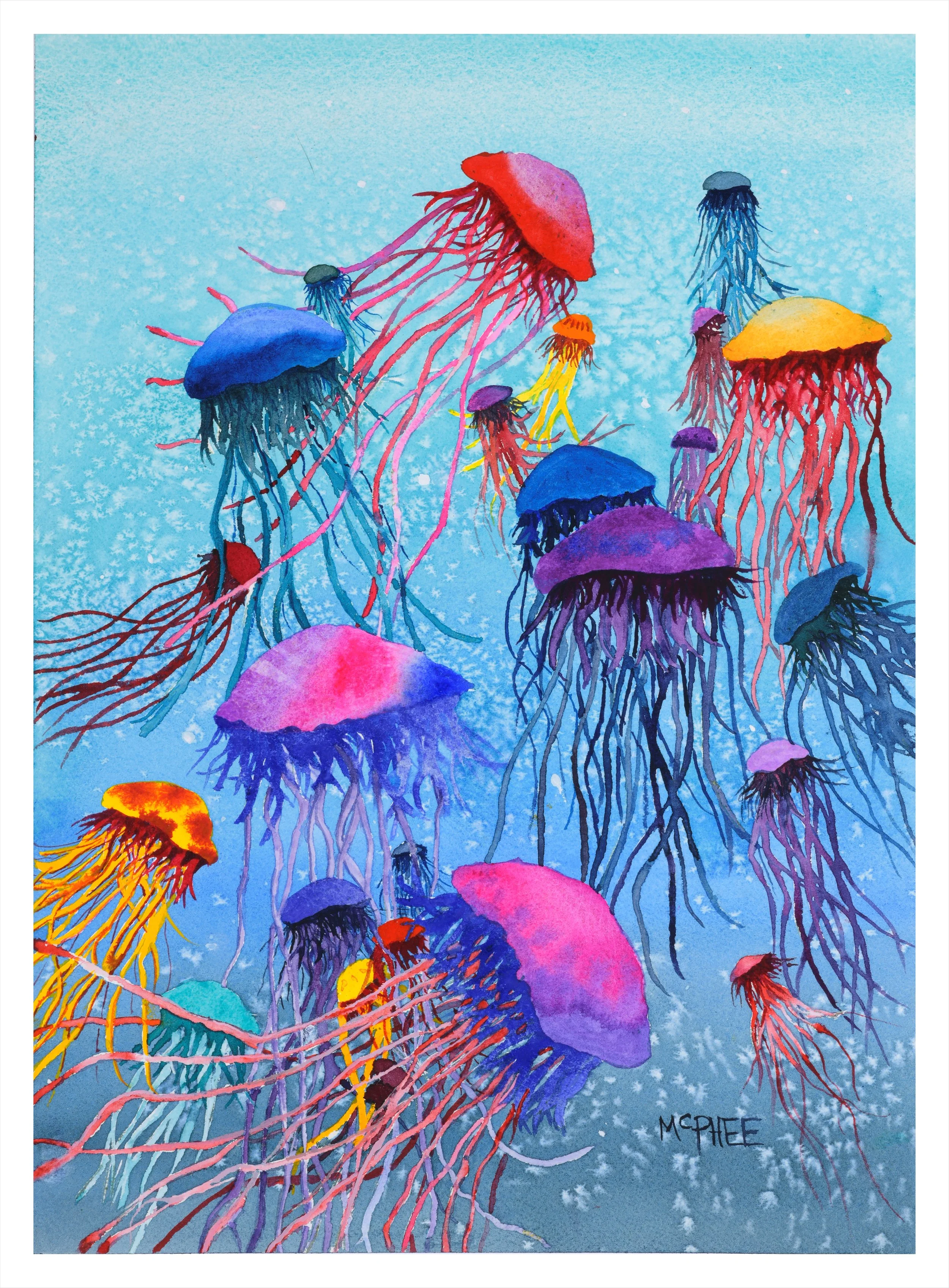 “Jellyfish” – Limited Edition Jellyfish Print | Coastal Ocean Watercolor Wall Art
