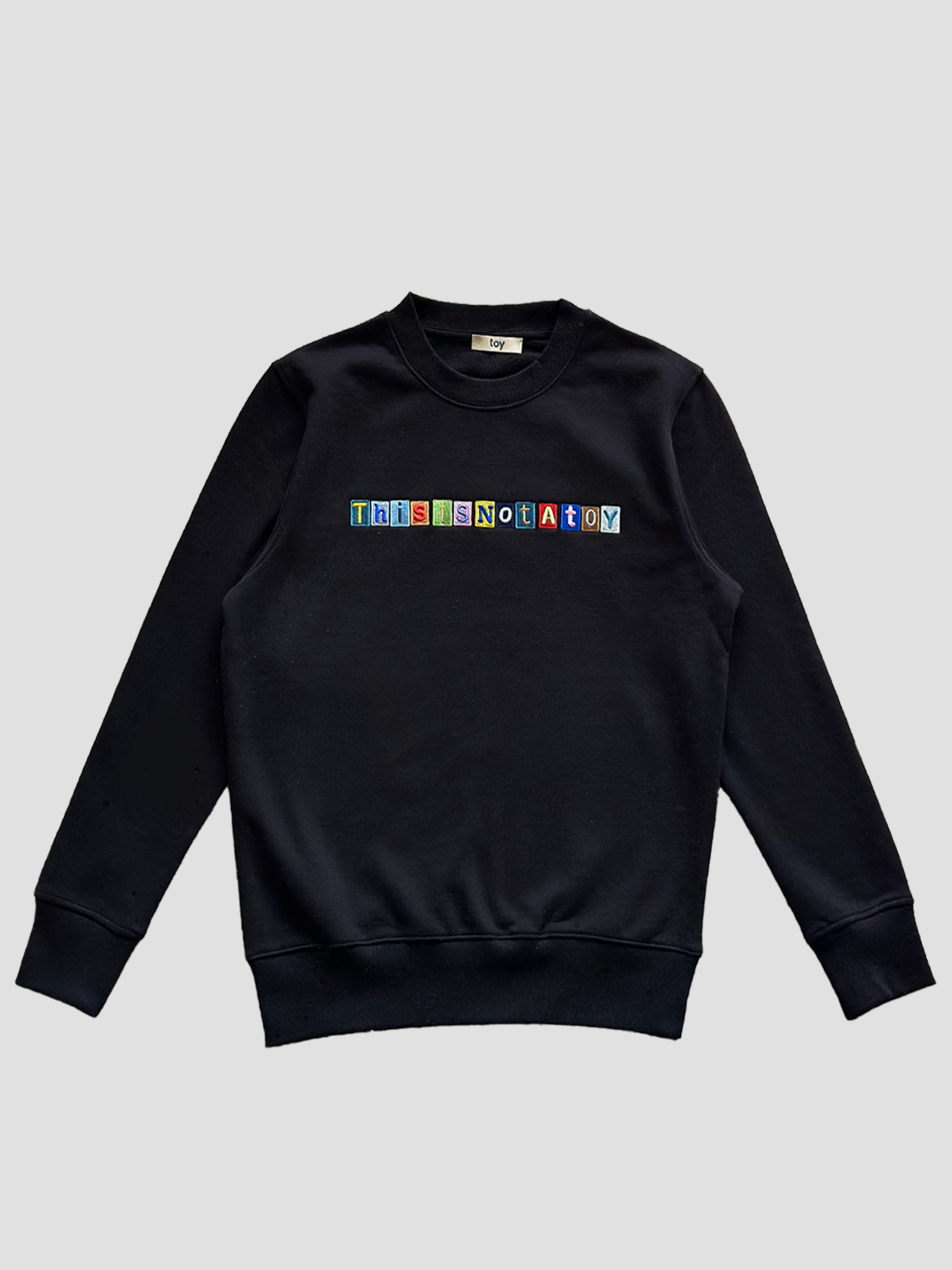 "text" embroidered sweatshirt