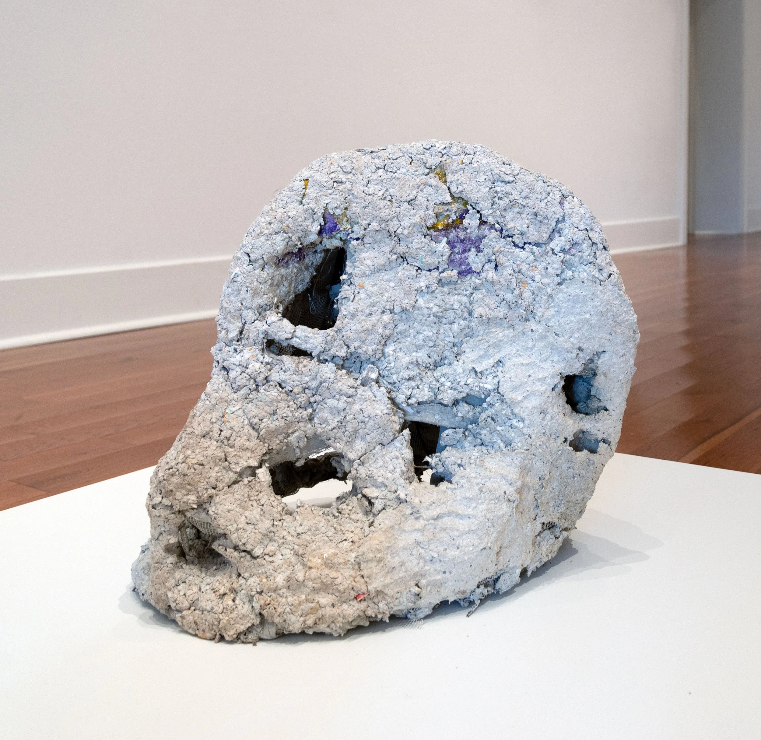  Sunbather , kitty litter, paper, mud, wood, plaster, concrete, pigment 