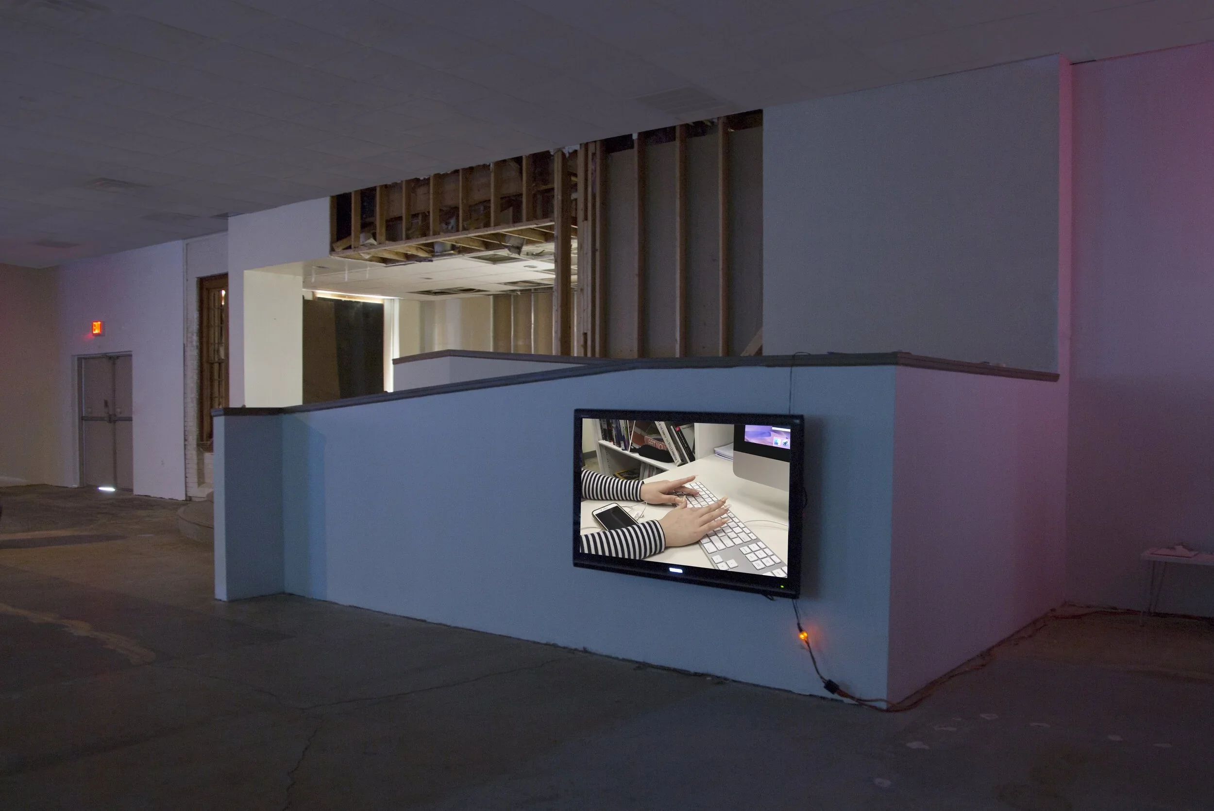   Best Practices , videos installed in response to alterations around the gallery building 