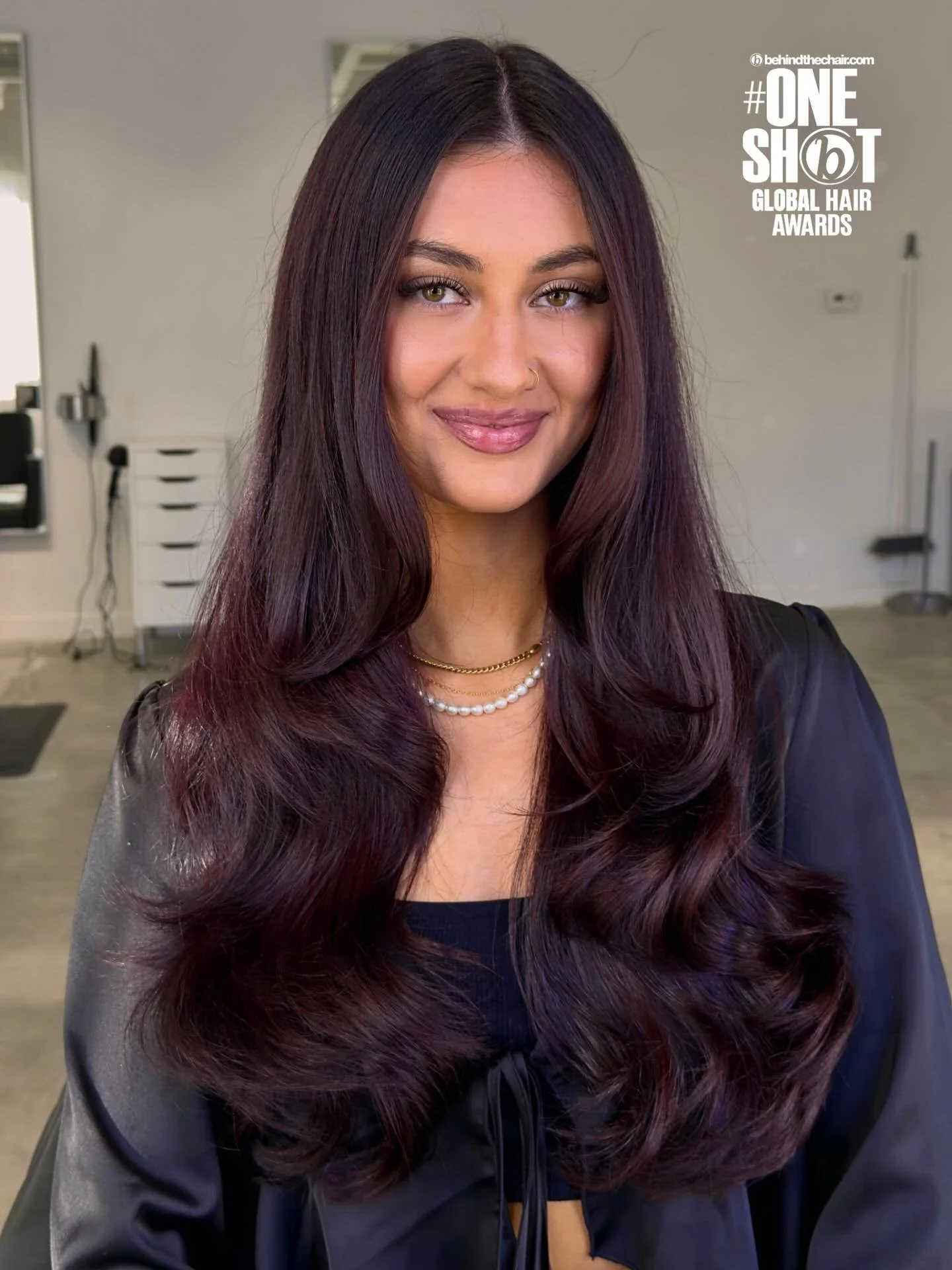 Brunette but make it Merlot 🍇🍷 

@behindthechair_com @oneshothairawards 
#btconeshot2026_brunettes
