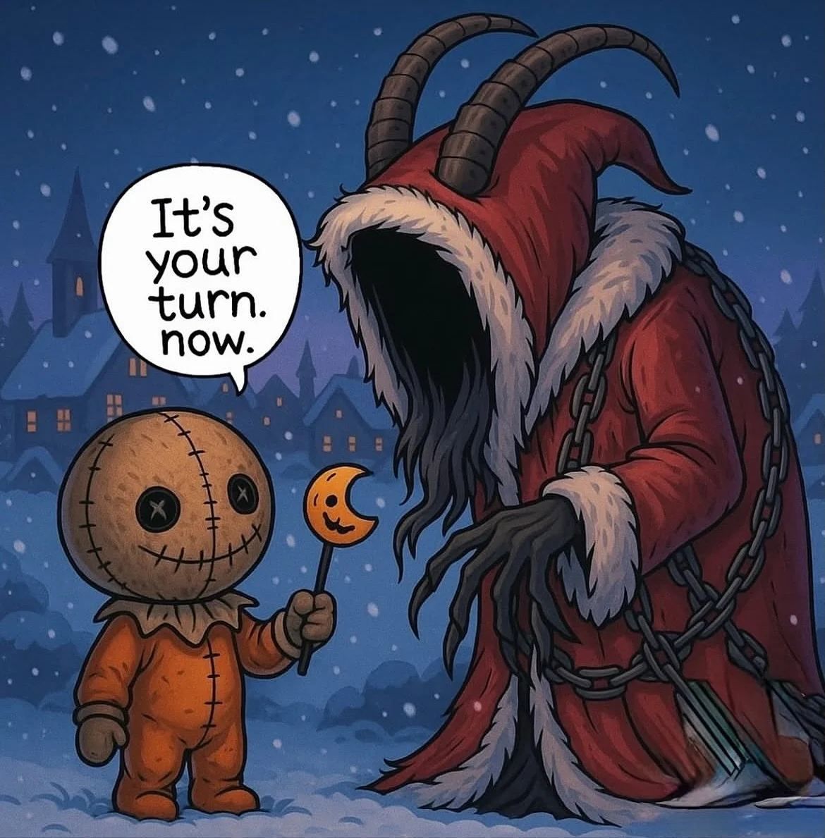 Here he comes😏👹

#next #krampusnacht #krampus #krampusiscoming #monstermania #monstermaker #holidayhorror #horreur #horrorislife #horrornerd #horrorcommunity #horrorfans #horrorartist #horrorartwork