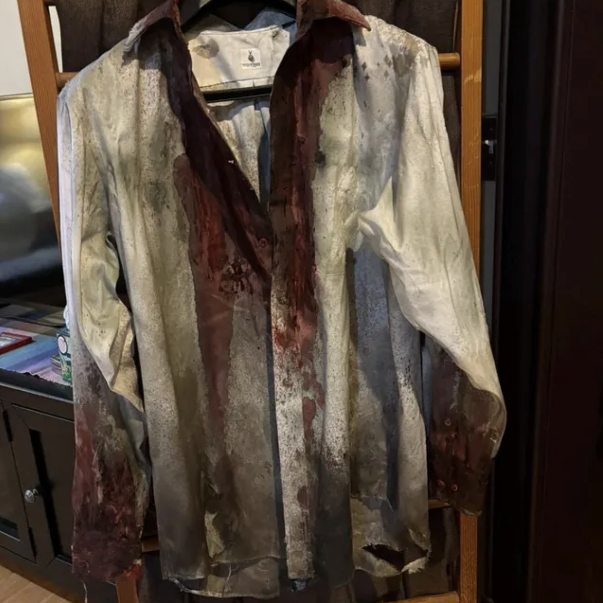 Happy customer's bloody zombie shirt