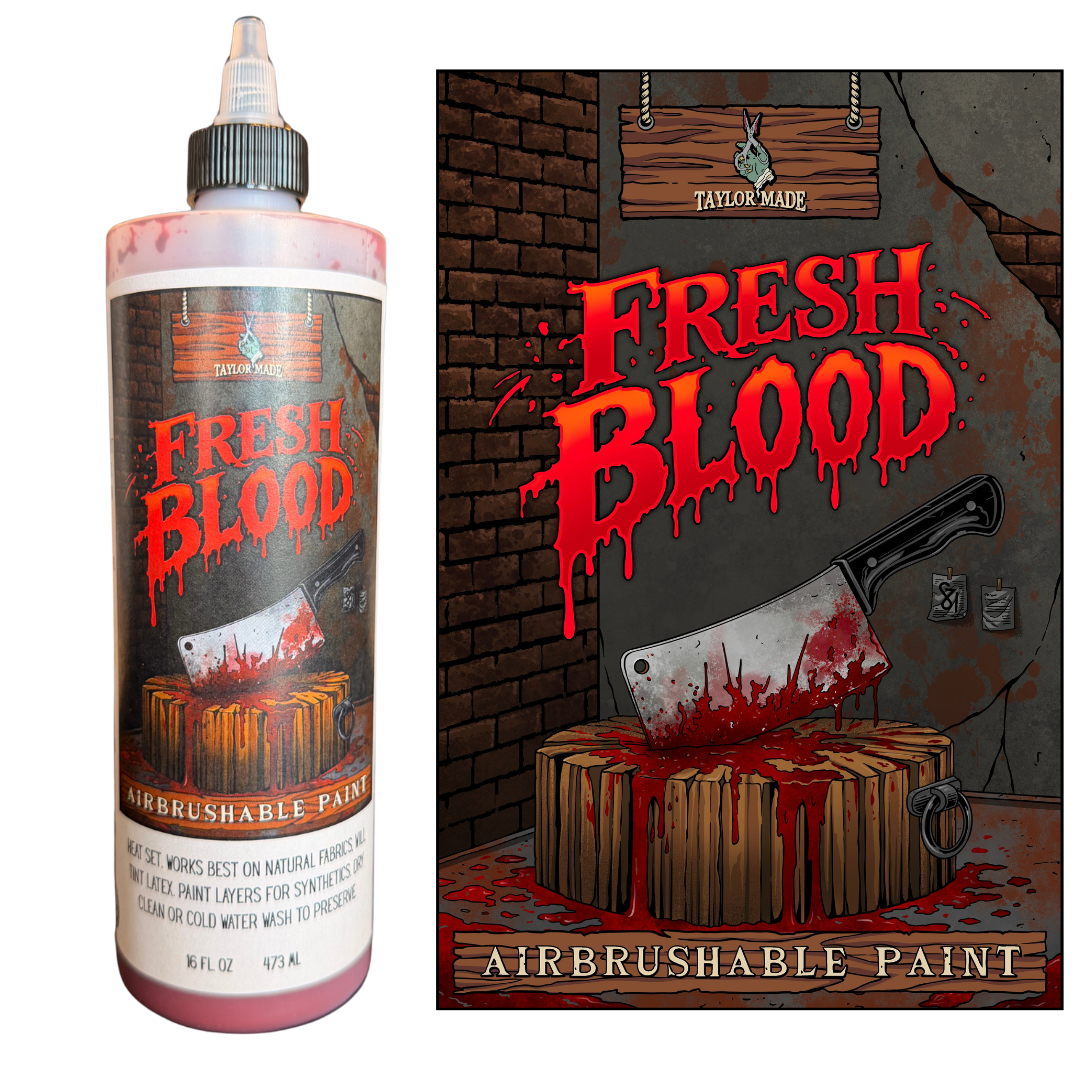 16 oz airbrushable textile paint in "Fresh Blood"