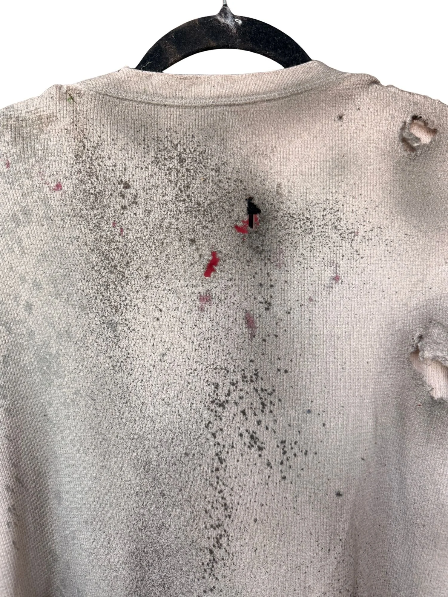 SFX Painted Zombie Thermal Undershirt – Beige Distressed Horror Costume Top, Size Large 6.jpg
