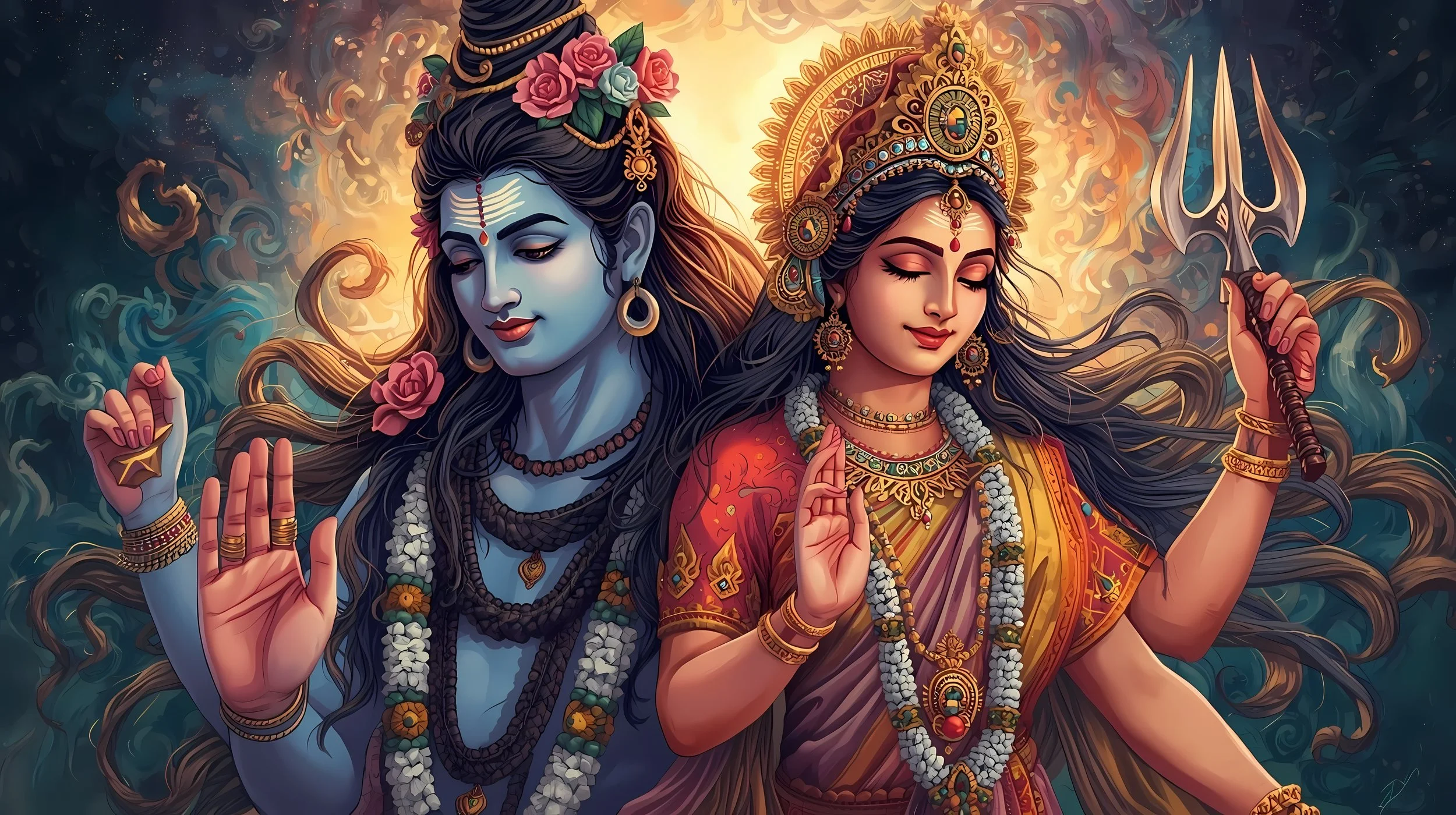 Representation of Shiva and Shakti