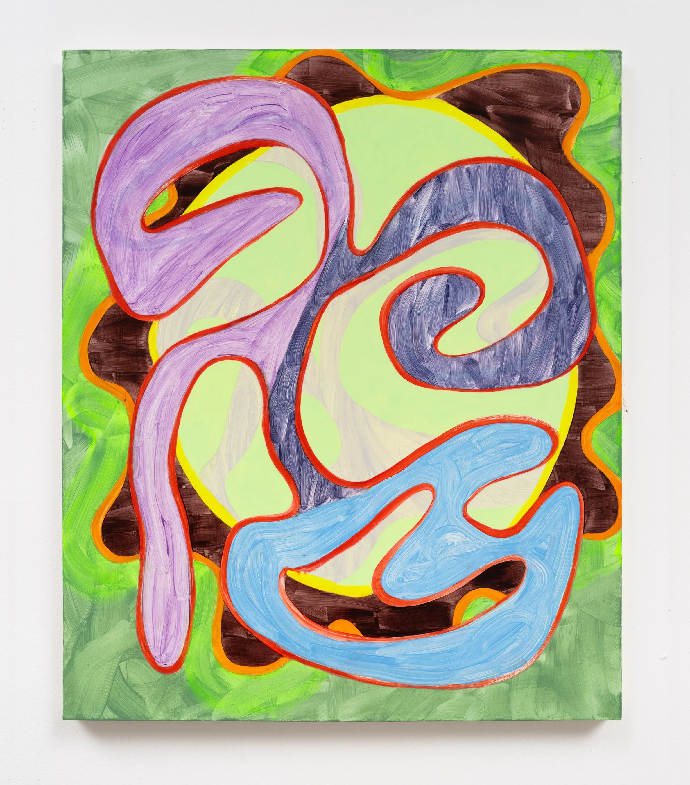 Quiet Riot, 36" x 30", acrylic on canvas, 2024.