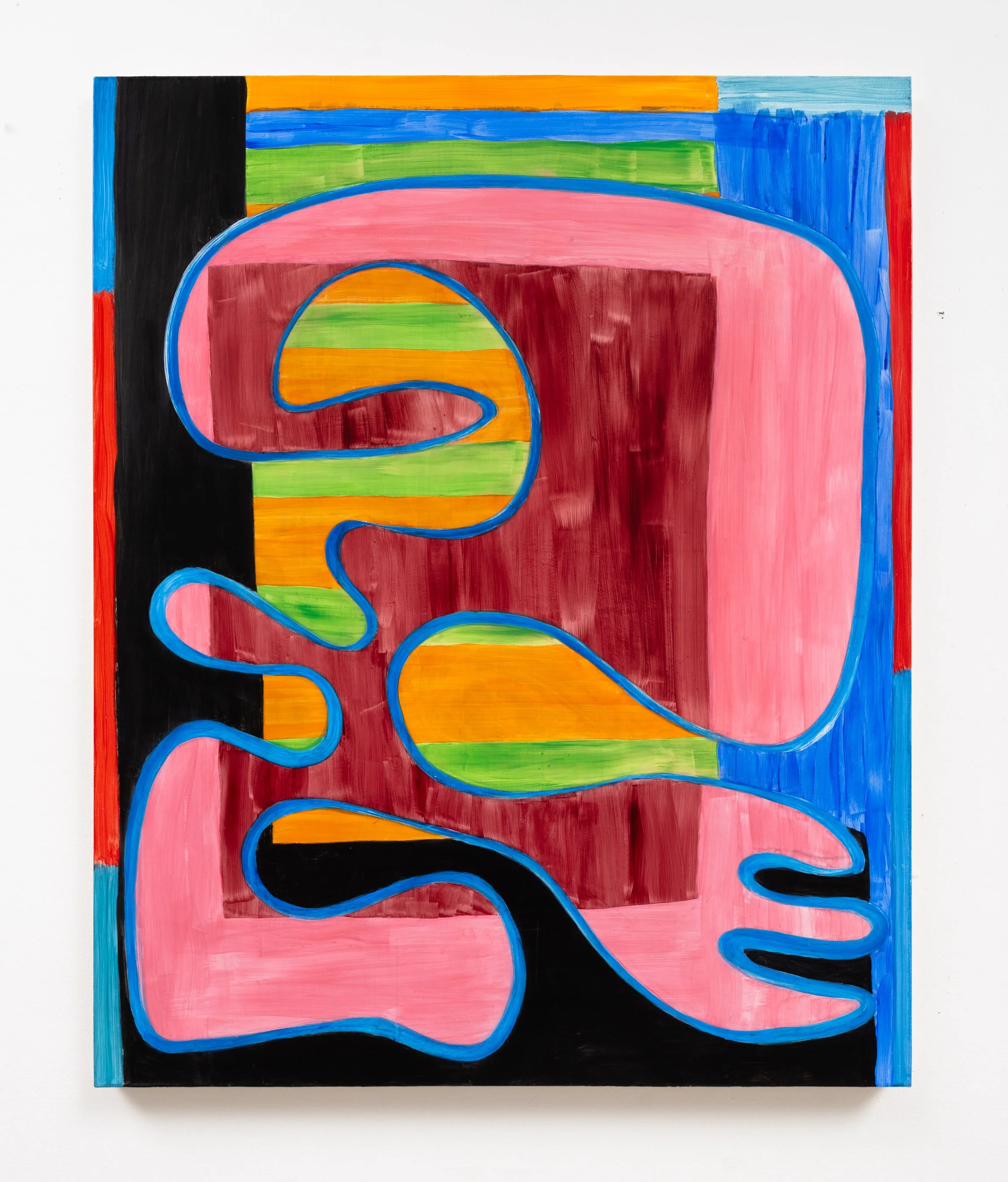 Grid Portal, 42" x 36", acrylic on canvas, 2025.