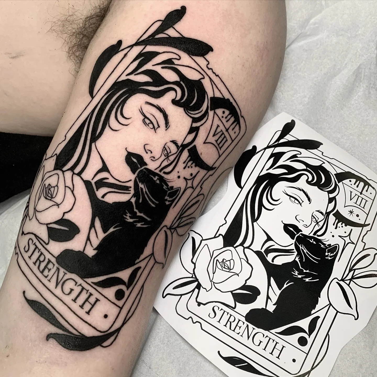 Personalised tarot card for Ru, thanks so much for the cool idea and choosing me for such a meaningful tattoo 🖤

@cloakanddaggerlondon

@rupert.james.west