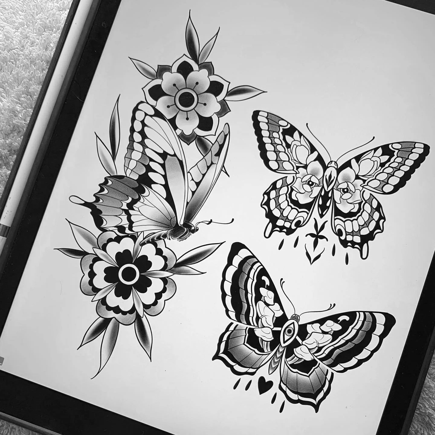 I have some small spaces left if March and would love to tattoo these butterflies! 
Please email for prices and availability 🖤