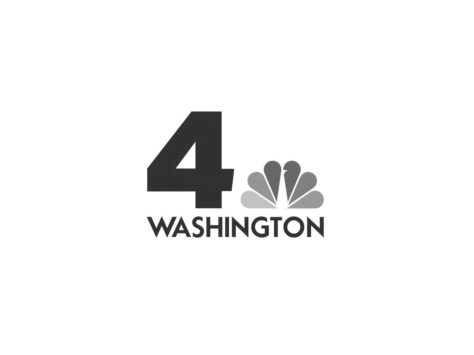 NBC 4 Washington logo in black and white.