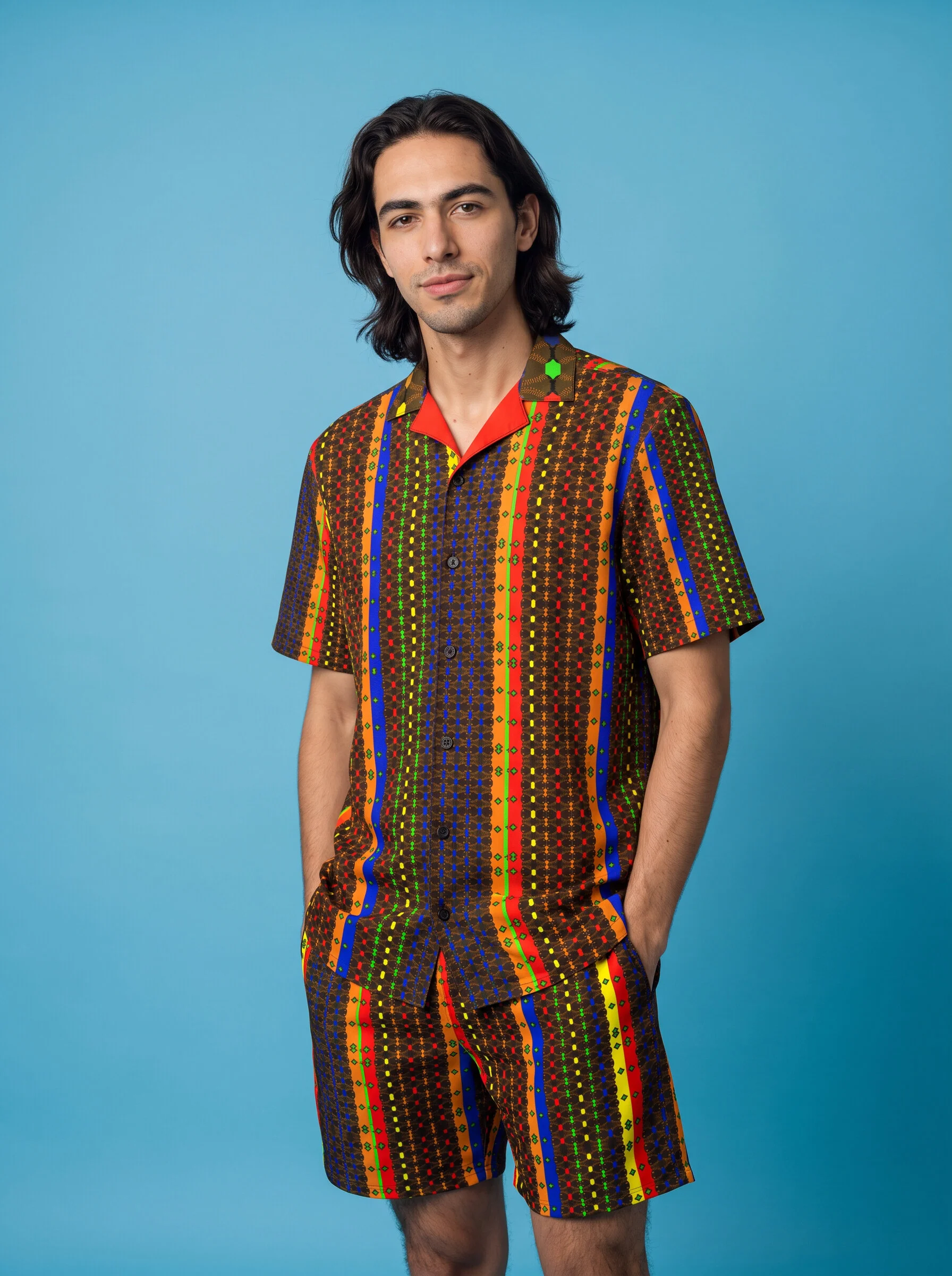 " I need a vacation " Men's Loungewear Button Shirt