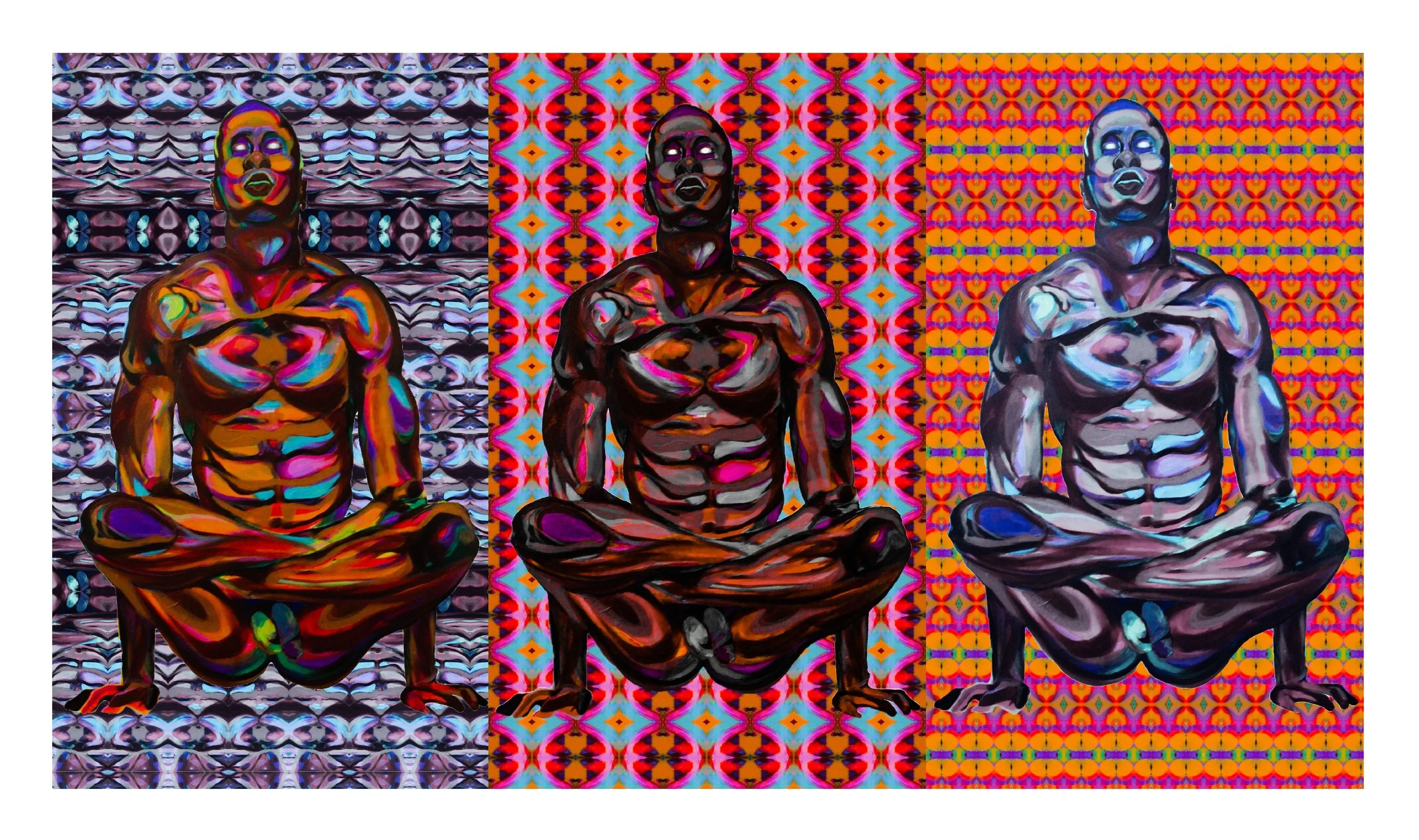 " Let Us Recharge "     Medium: Acrylic paint & Graphic design     40"W X 24"H