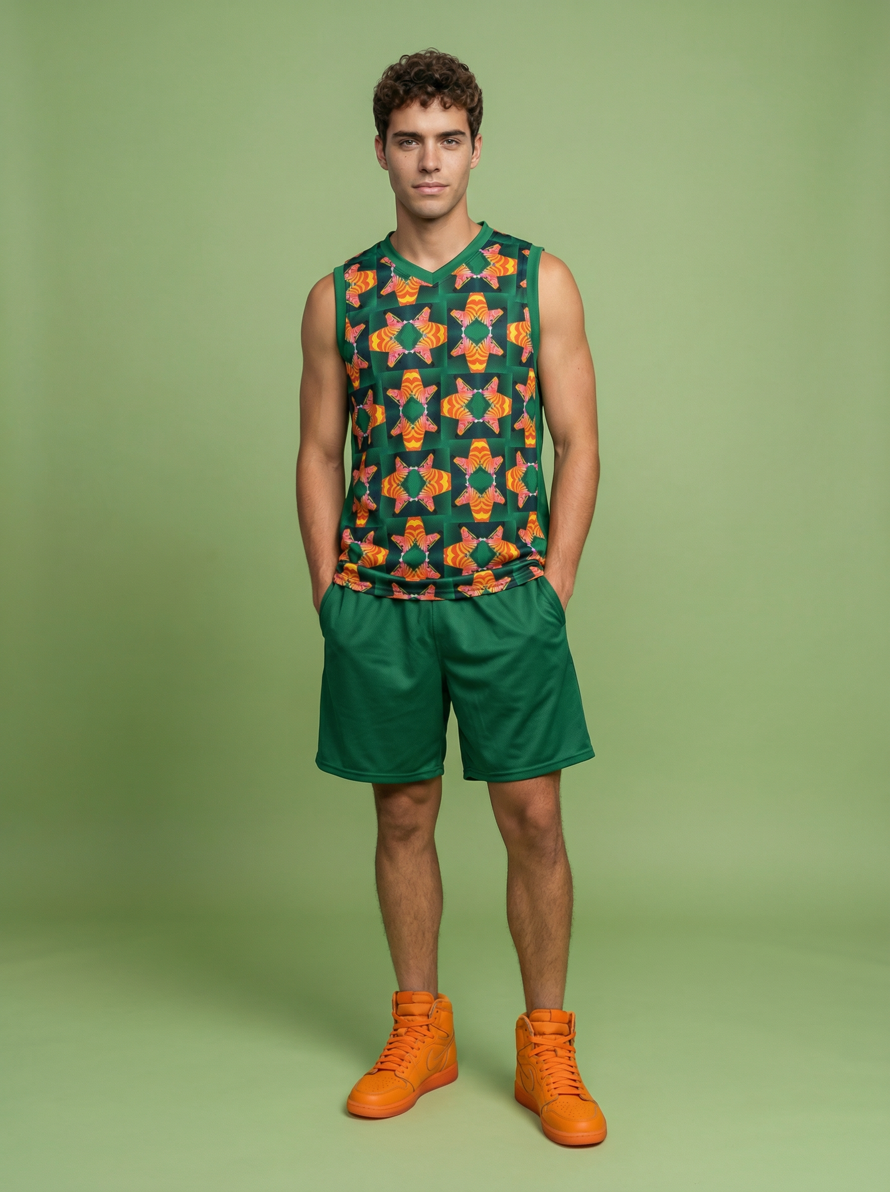 " Orange You Glad I Said Zebra " Recycled Men's basketball jersey