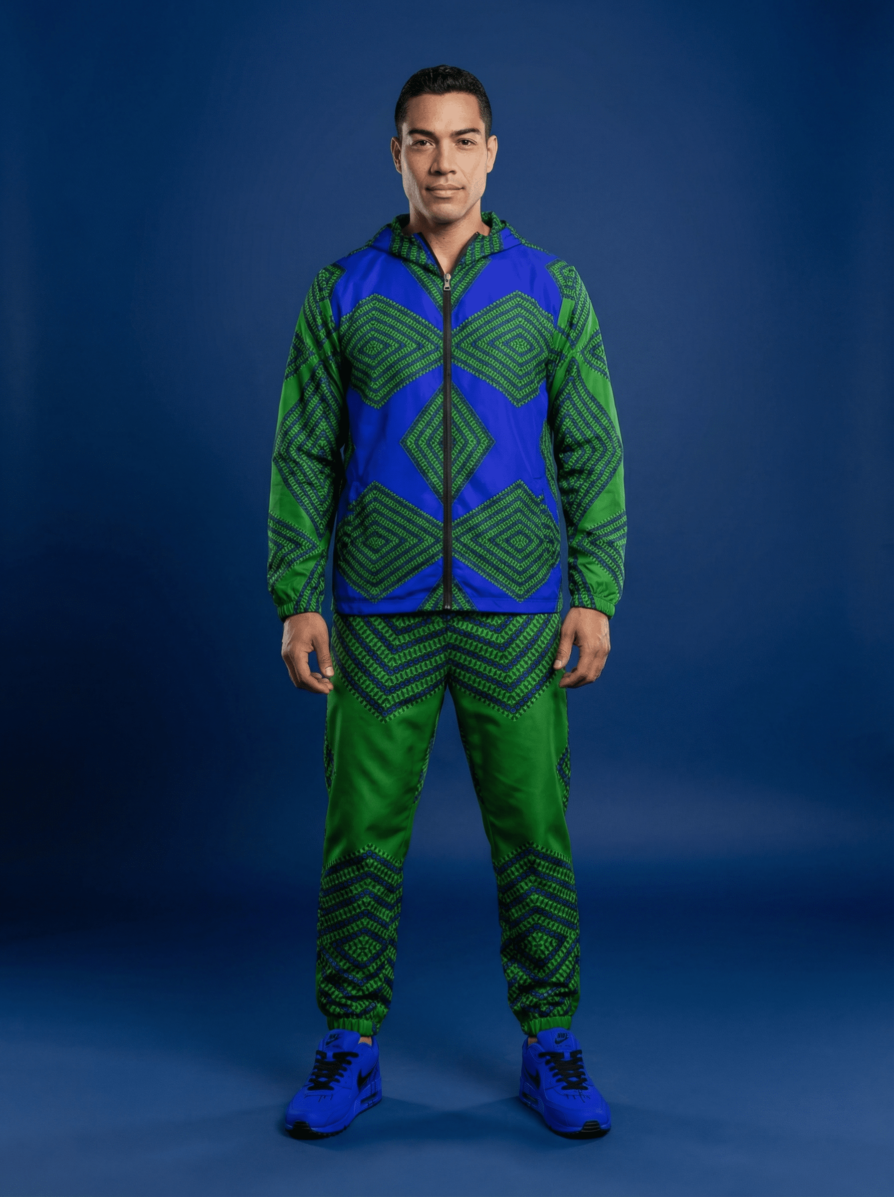 " Ocean of Green " Men’s windbreaker