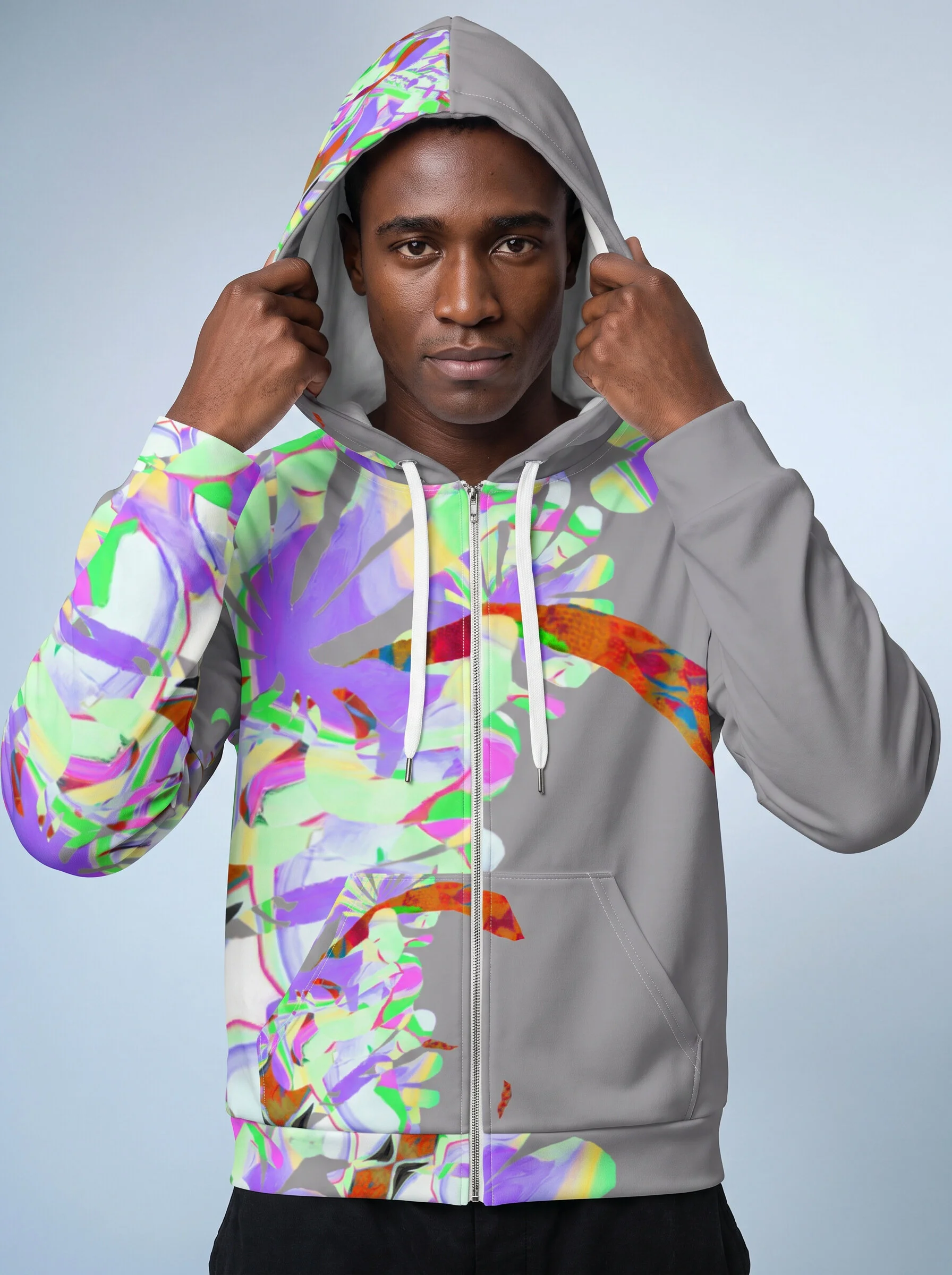 " Such A Gent " Men's zip hoodie (grey)