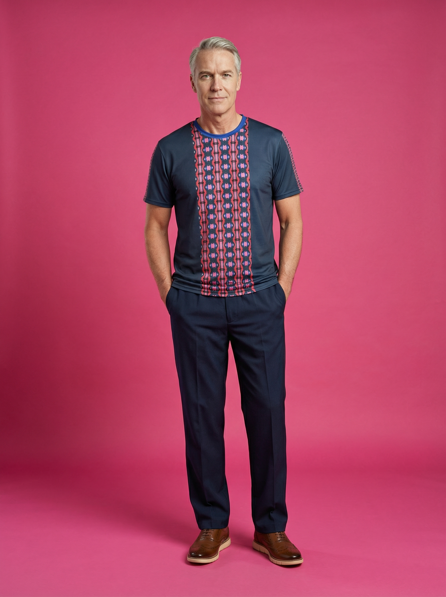 " Passion Fruit " Men's T-shirt (blue, purple & pink)