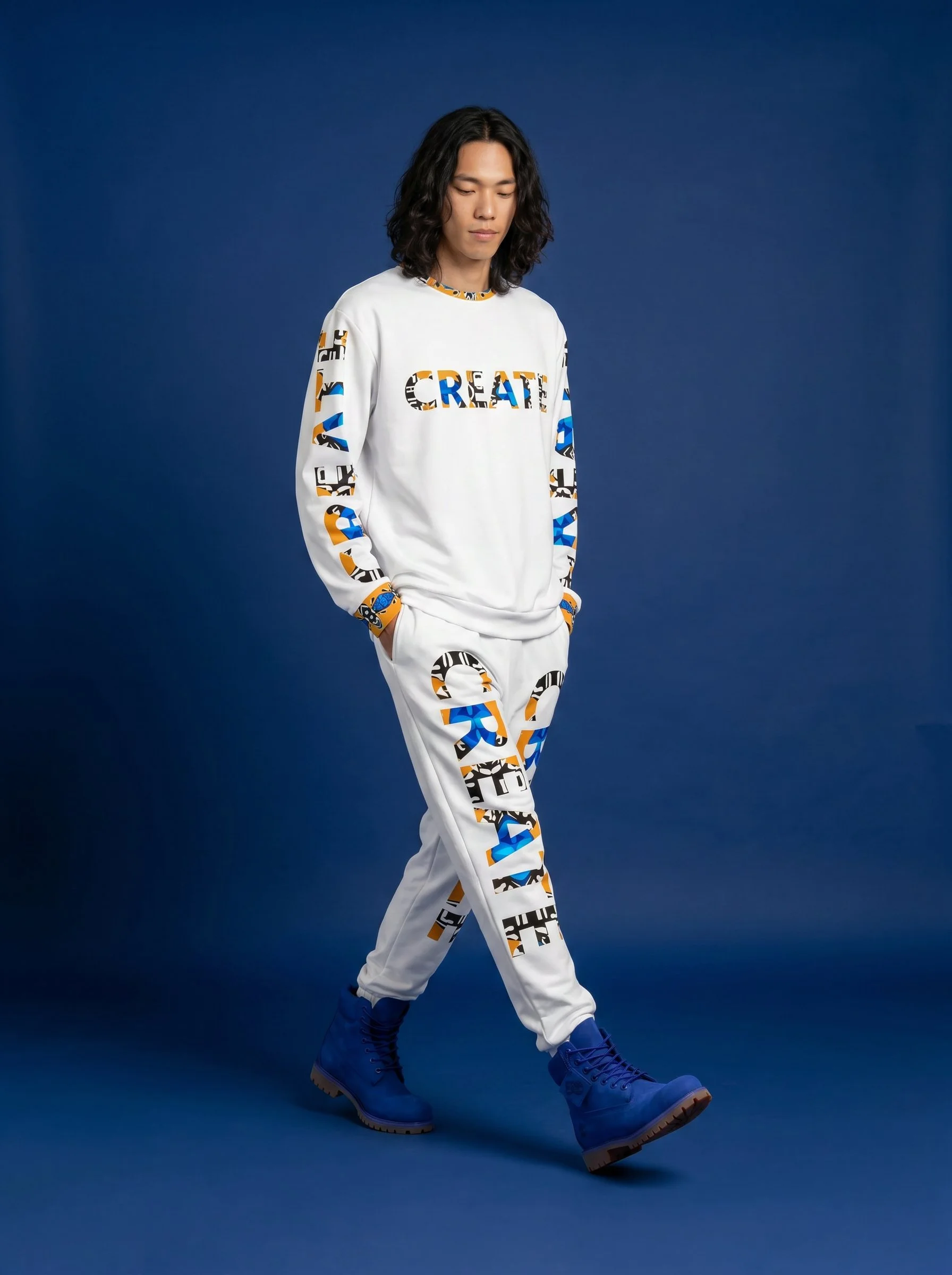" Golden Life "  Men's Sweatshirt (white)