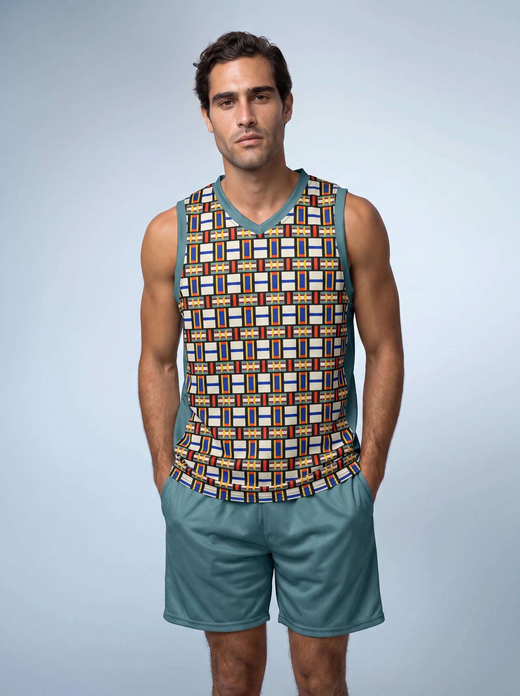 " Bot " Recycled Men's basketball jersey