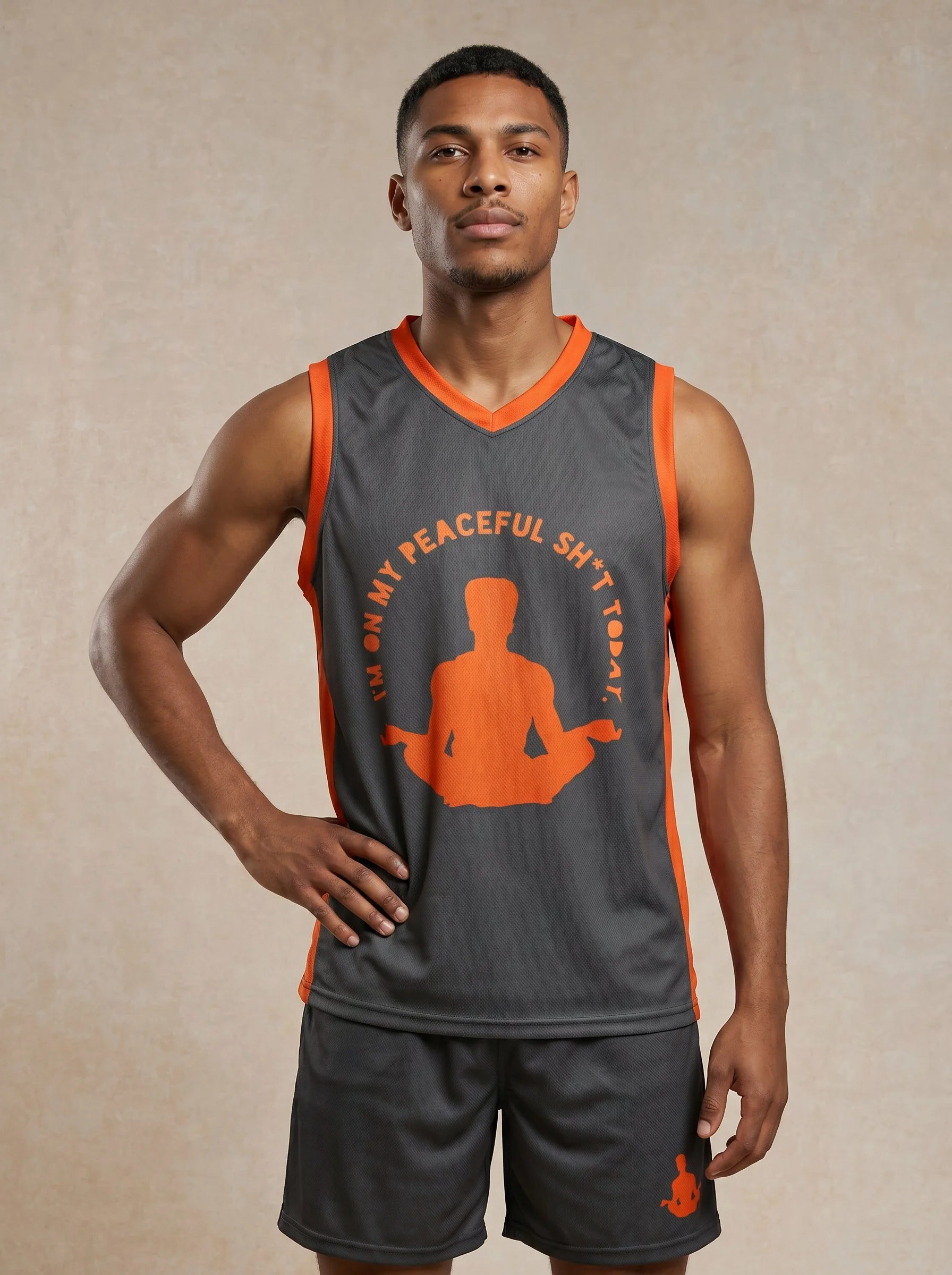 " I'm on my peaceful sh*t today. " Recycled Men's basketball jersey