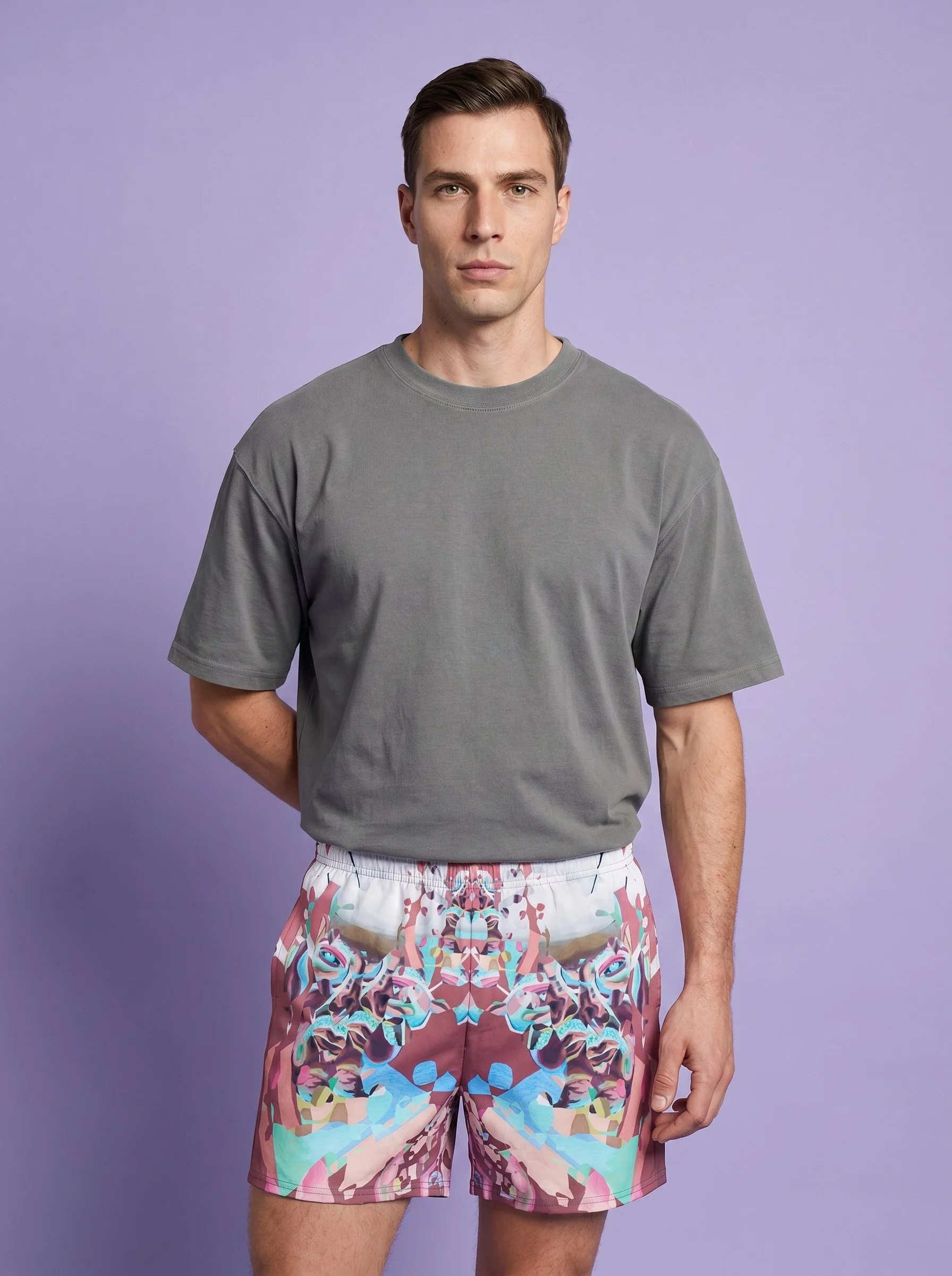 " Romantic Cowboy "  Recycled Swim Trunks