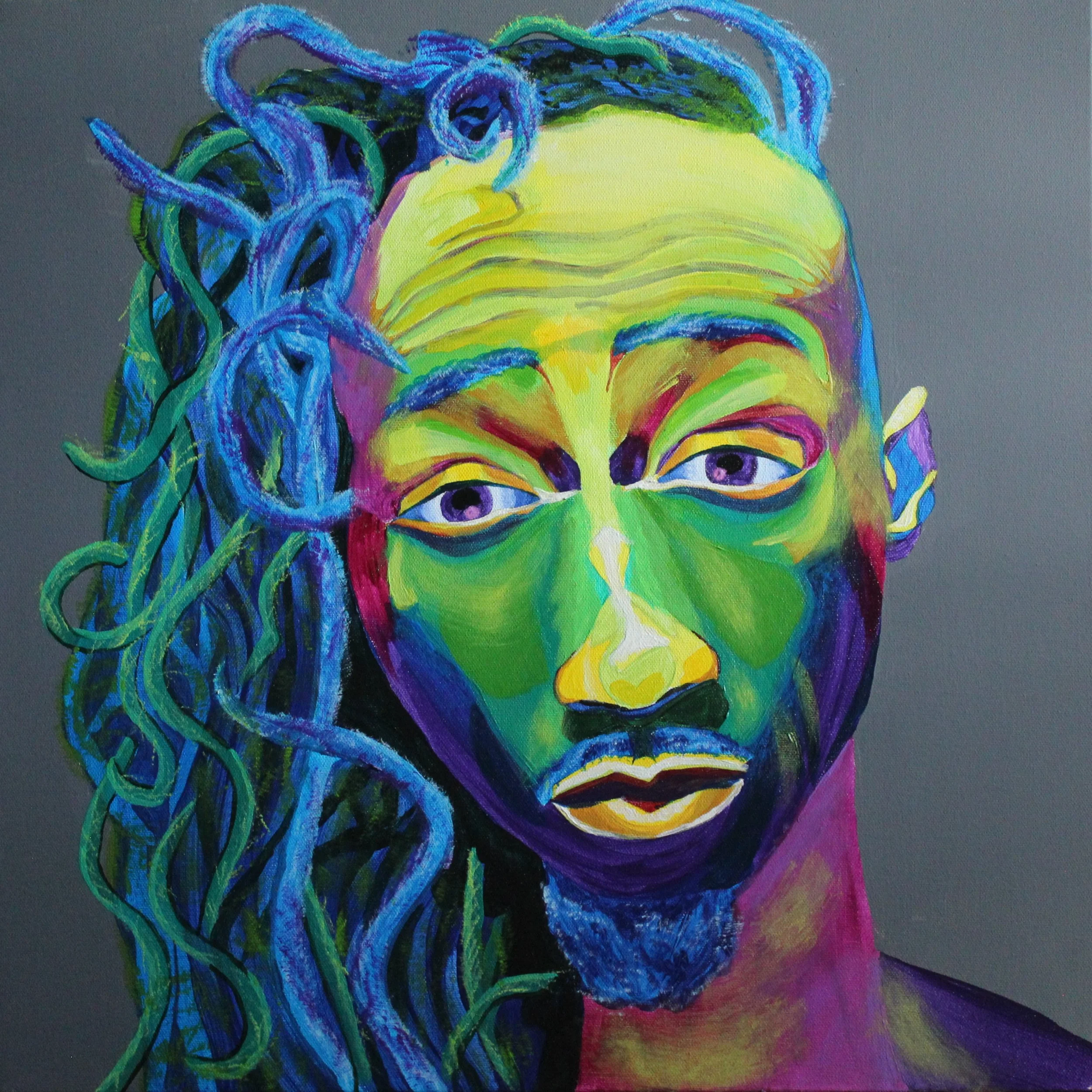 " NOLA Rock Star " Acrylic Paint 20"X20"