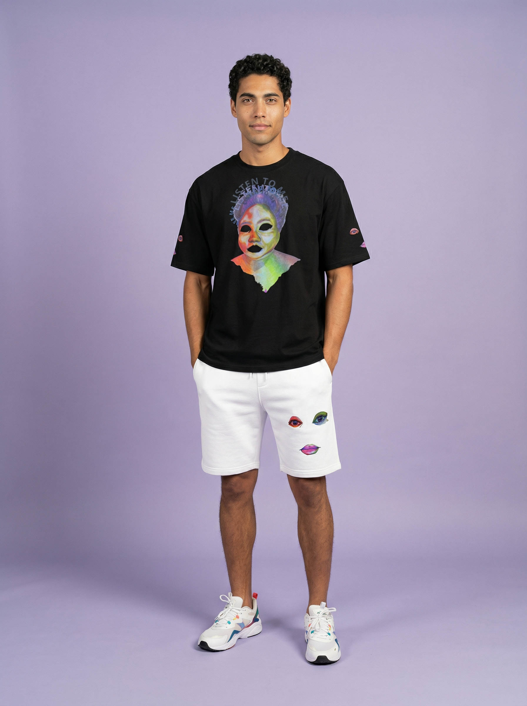 "See Me - Listen to Me "Men's Oversized heavyweight t-shirt