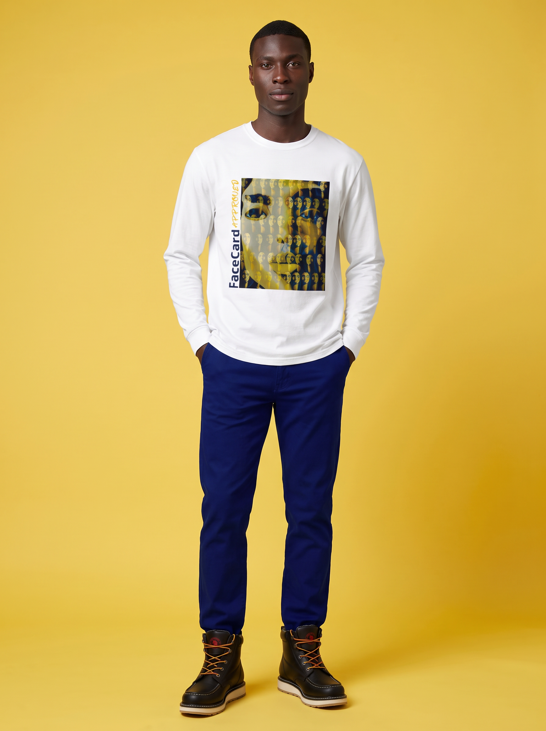 " FaceCard Approved " long sleeve shirt (graphic)