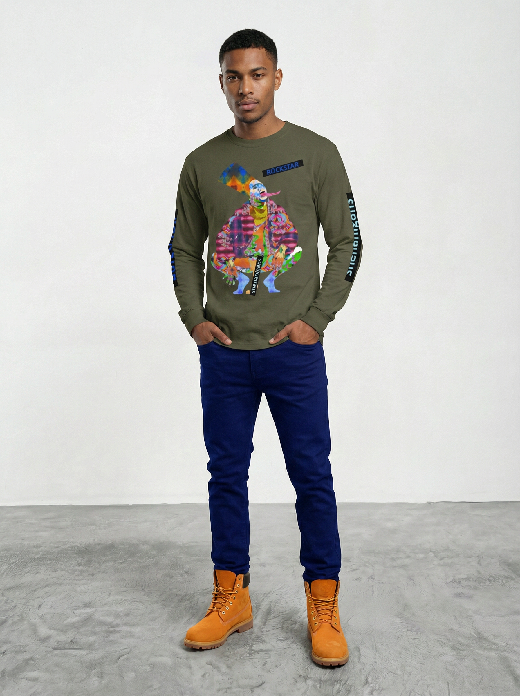 " Rockstar Shenanigans " Men’s Long Sleeve Shirt